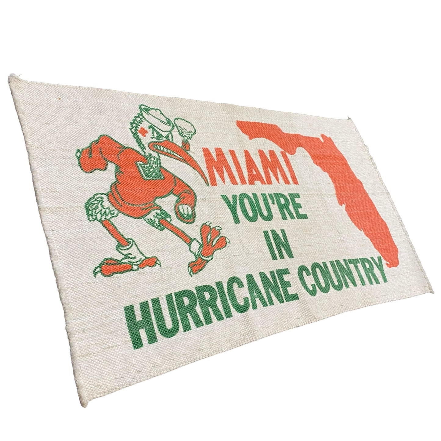 Vintage Miami Hurricanes Woven Rug