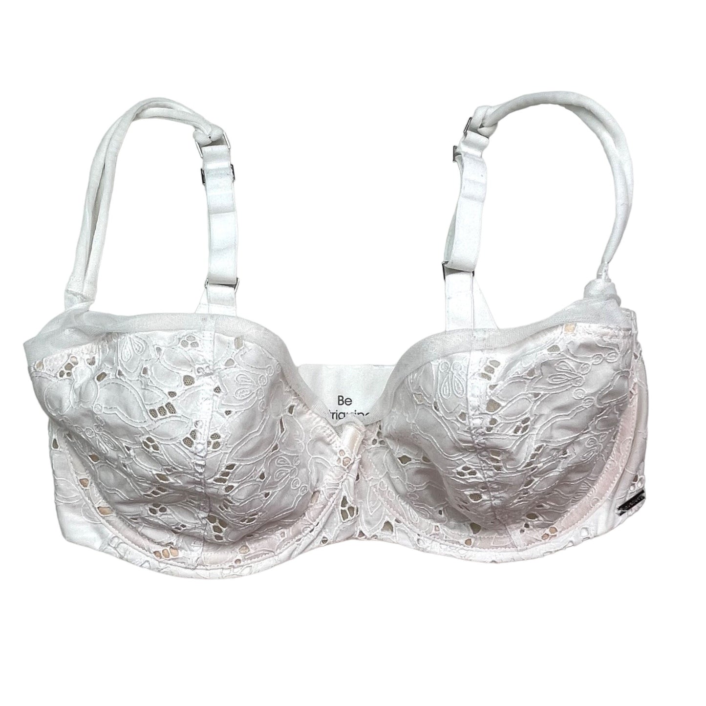 Unveiled by Felina 34DDD White Unlined Demi Cup Bra Underwire Intimates RN 72248