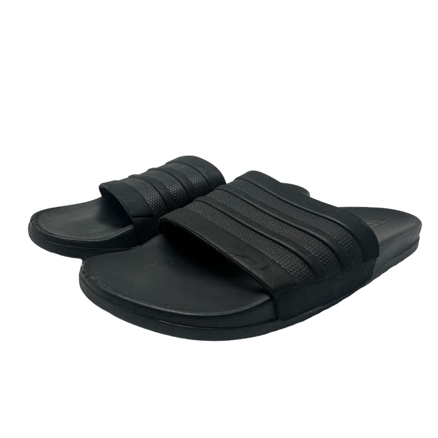 Adidas Mens 9 Adilette Black Slip On Sandal Shoes Comfort Casual Open Toe Summer