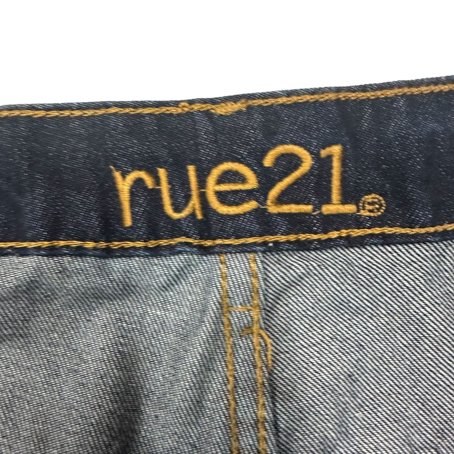 NWT Rue21 Womens 24 Jeans High Rise Ankle Straight Leg Dark Wash Raw Hem Plus