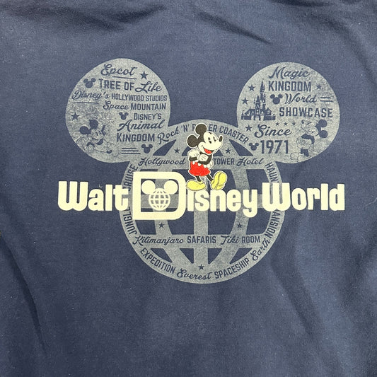 Disney Parks S Navy Blue Hoodie Walt Disney World Mickie Mouse All Parks Y2K