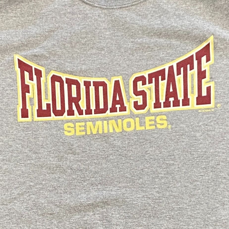 Fruit of the Loom Mens XL Florida State Seminoles Pullover Sweatshirt Grey FSU