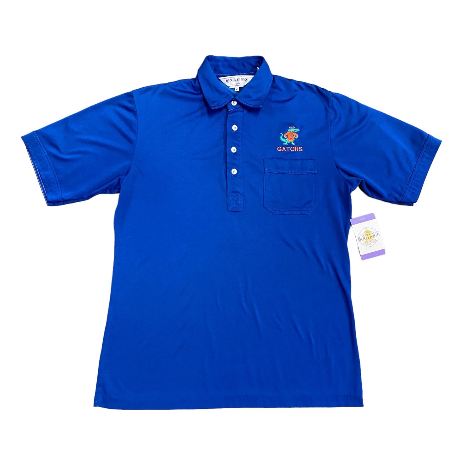 Vintage NOLOGO by Tonix Blue Florida Gators Polo Shirt 80s Albert Logo Mens M