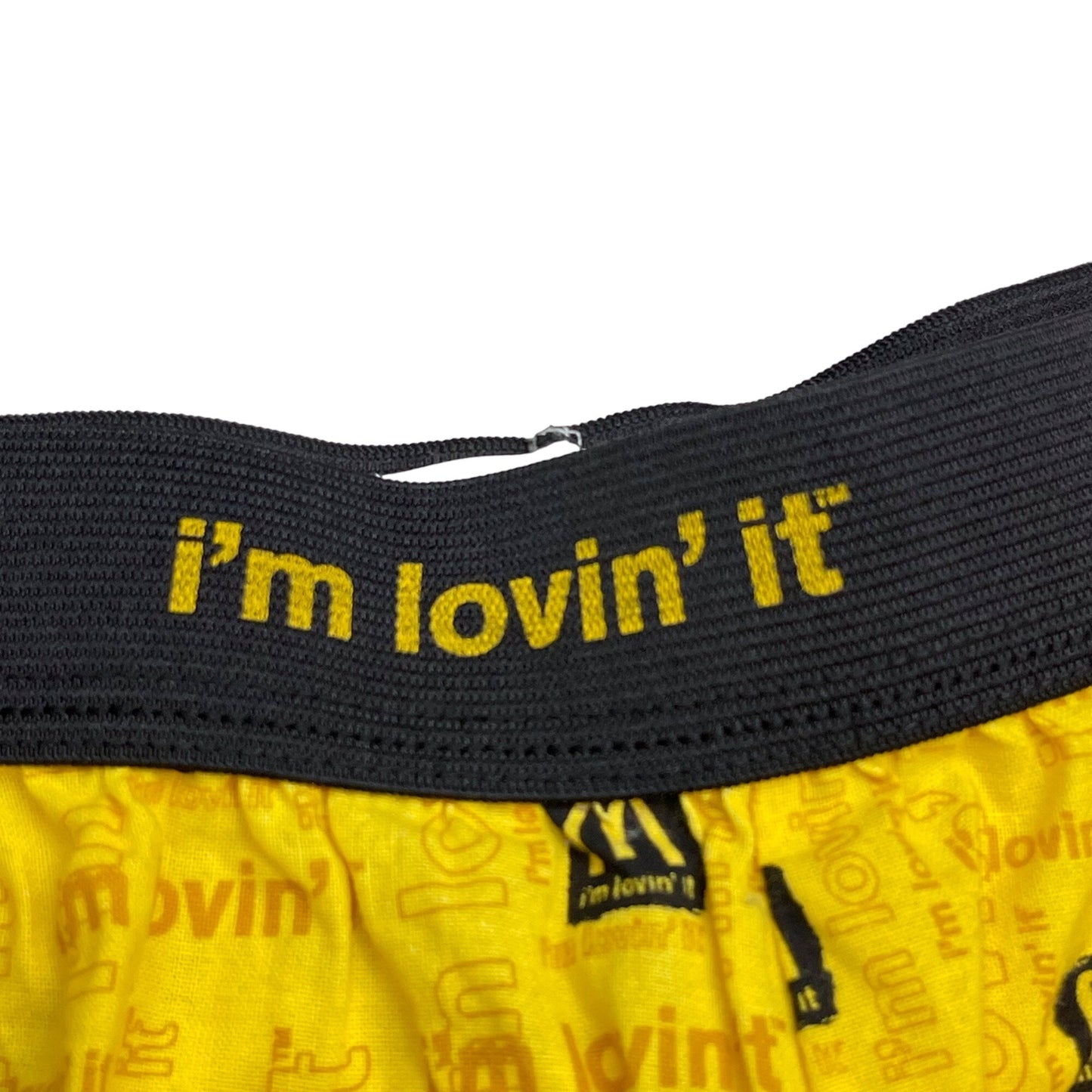 NWOT Imagine Boxers L McDonald's "I'm Lovin' It" Yellow Elastic Waist USA Made