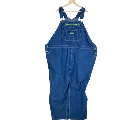 NWT Liberty Mens Denim Overalls 62x30 Bibs Carpenter Dark Wash Zipped Pocket