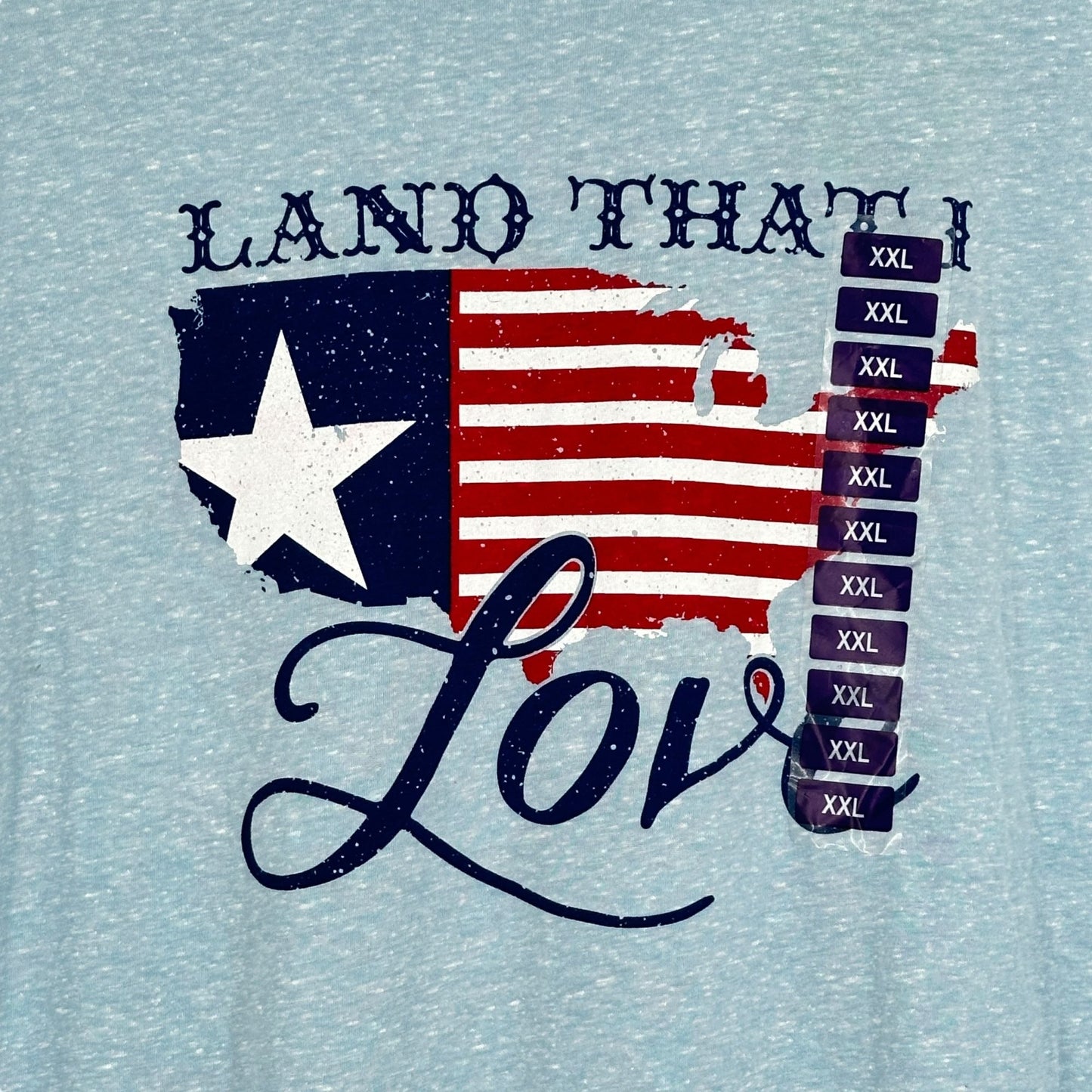 NEW Royce Womens XXL America Land That I Love Tee Soft Patriotic Flag T-Shirt