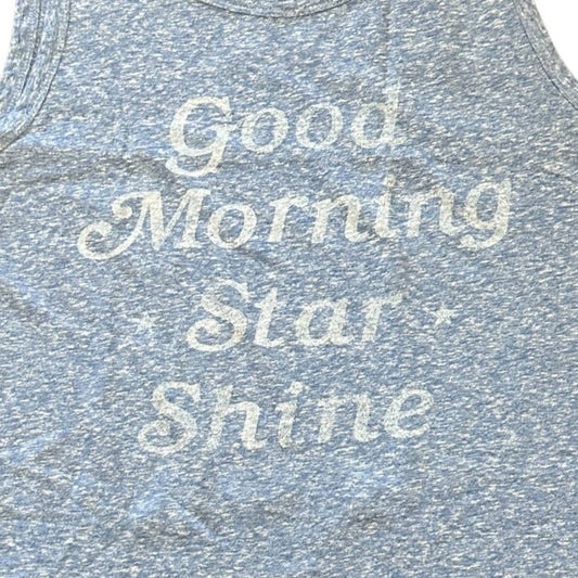 True Craft Womens XL Good Morning Star Shine Tank Top Sleeveless Top Blue USA