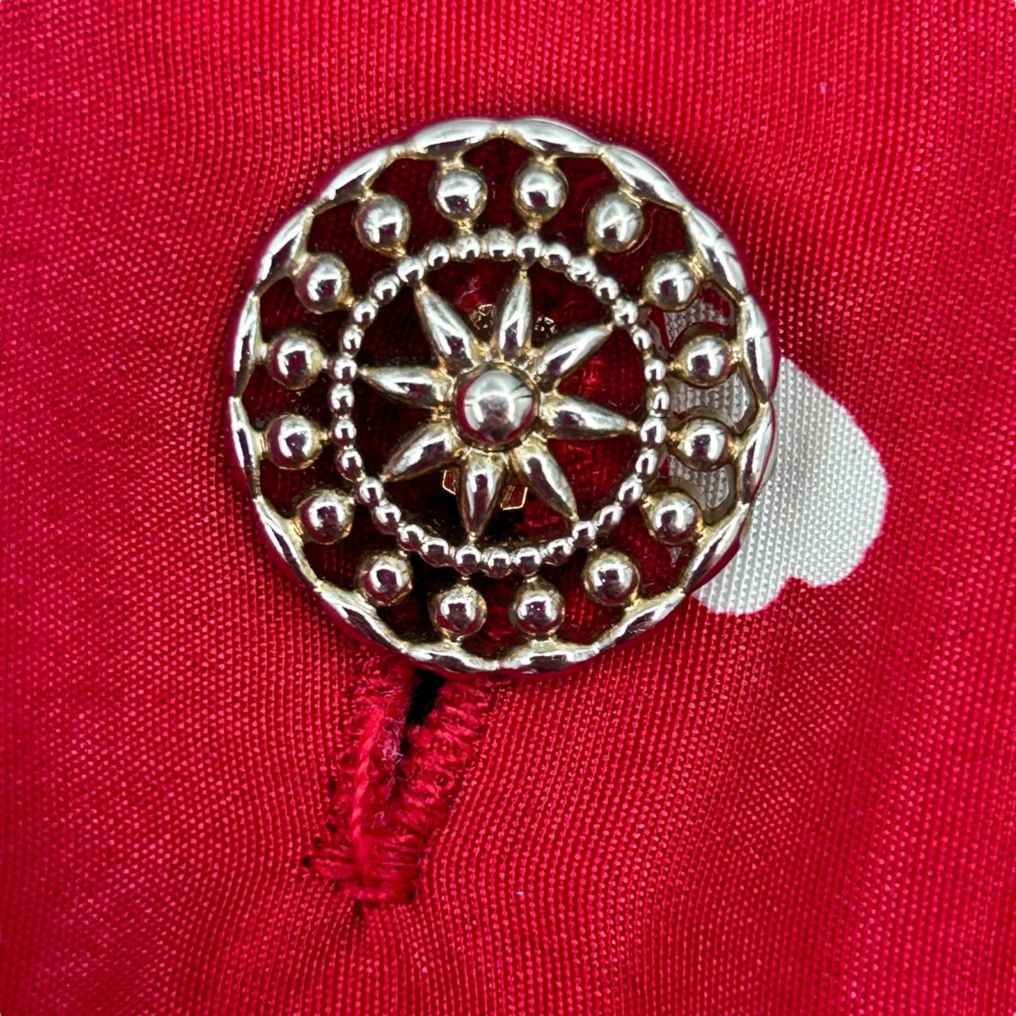 Vtg Leslie Fay Dresses Heart Print Midi Dress 14 Belted Short Sleeve Red 80s