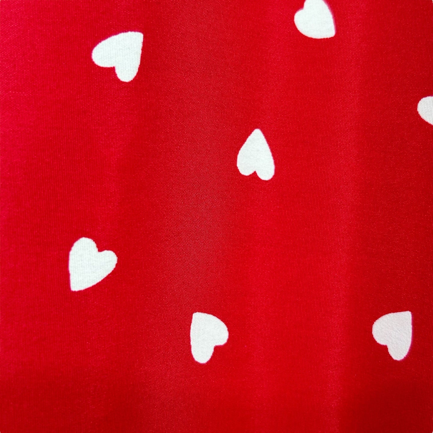 Vtg Leslie Fay Dresses Heart Print Midi Dress 14 Belted Short Sleeve Red 80s