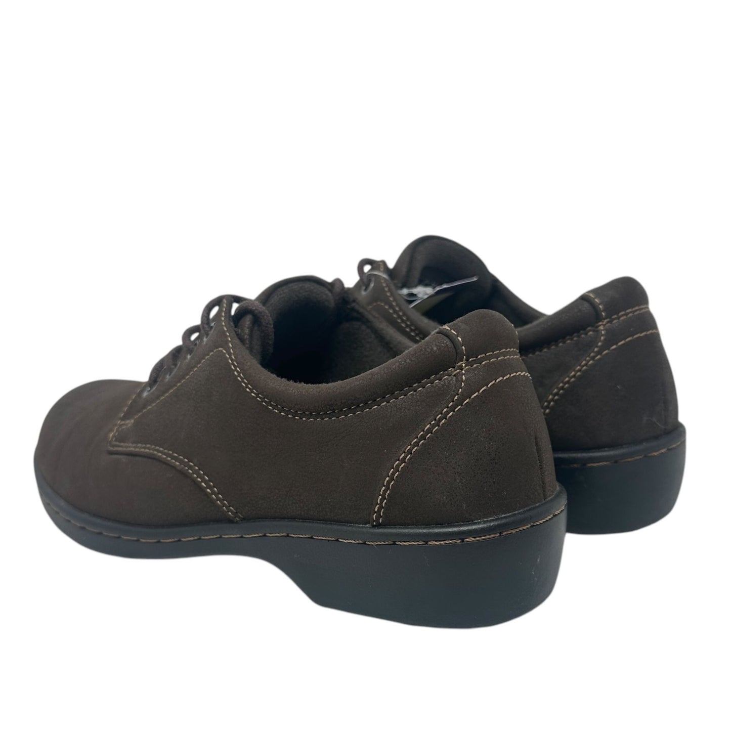 Eastland Womens 8W Brown Pandora Oxford Shoes Lace Up Round Toe Cushioned Insole