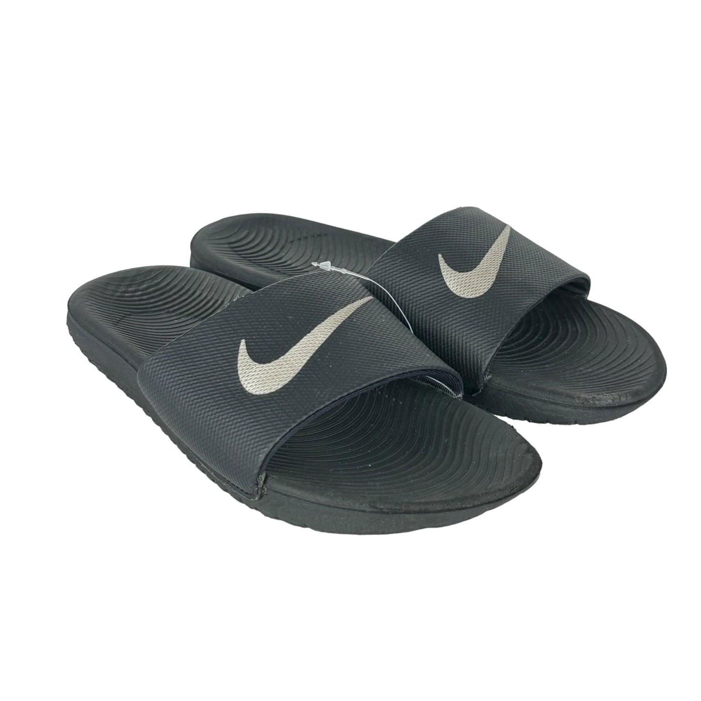 Nike 3Y Youth Size 3 Black Sliders Slip-On Shoes Slide-On Sandals Swoosh Logo