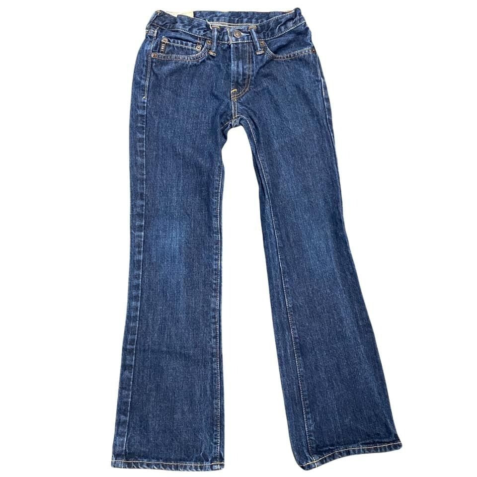 Abercrombie Kids 10 Slim Boot Blue Jeans Dark Wash Boot Cut Denim 100% Cotton