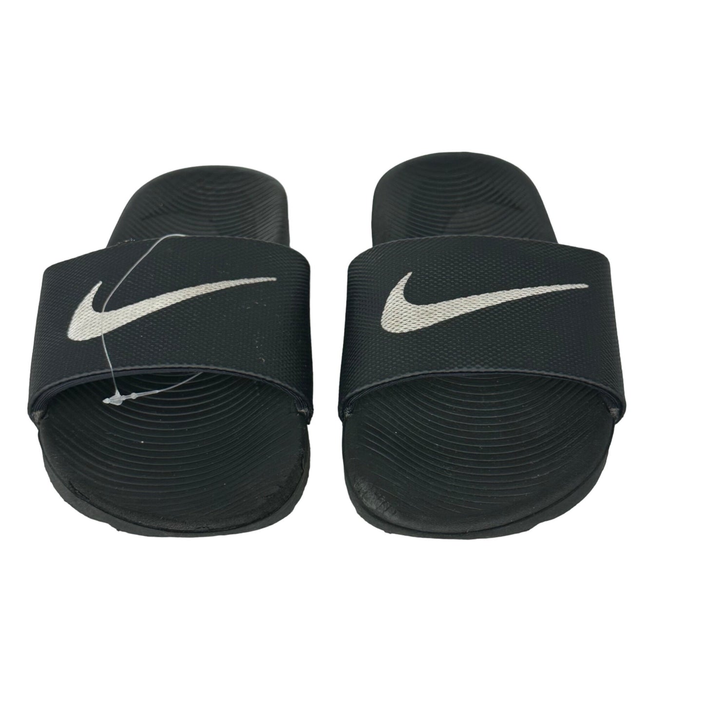 Nike 3Y Youth Size 3 Black Sliders Slip-On Shoes Slide-On Sandals Swoosh Logo