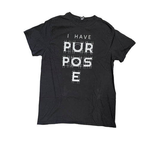 The Concert Tee Mens L "I Have Purpose" Black Short Sleeve TShirt Graphic Print