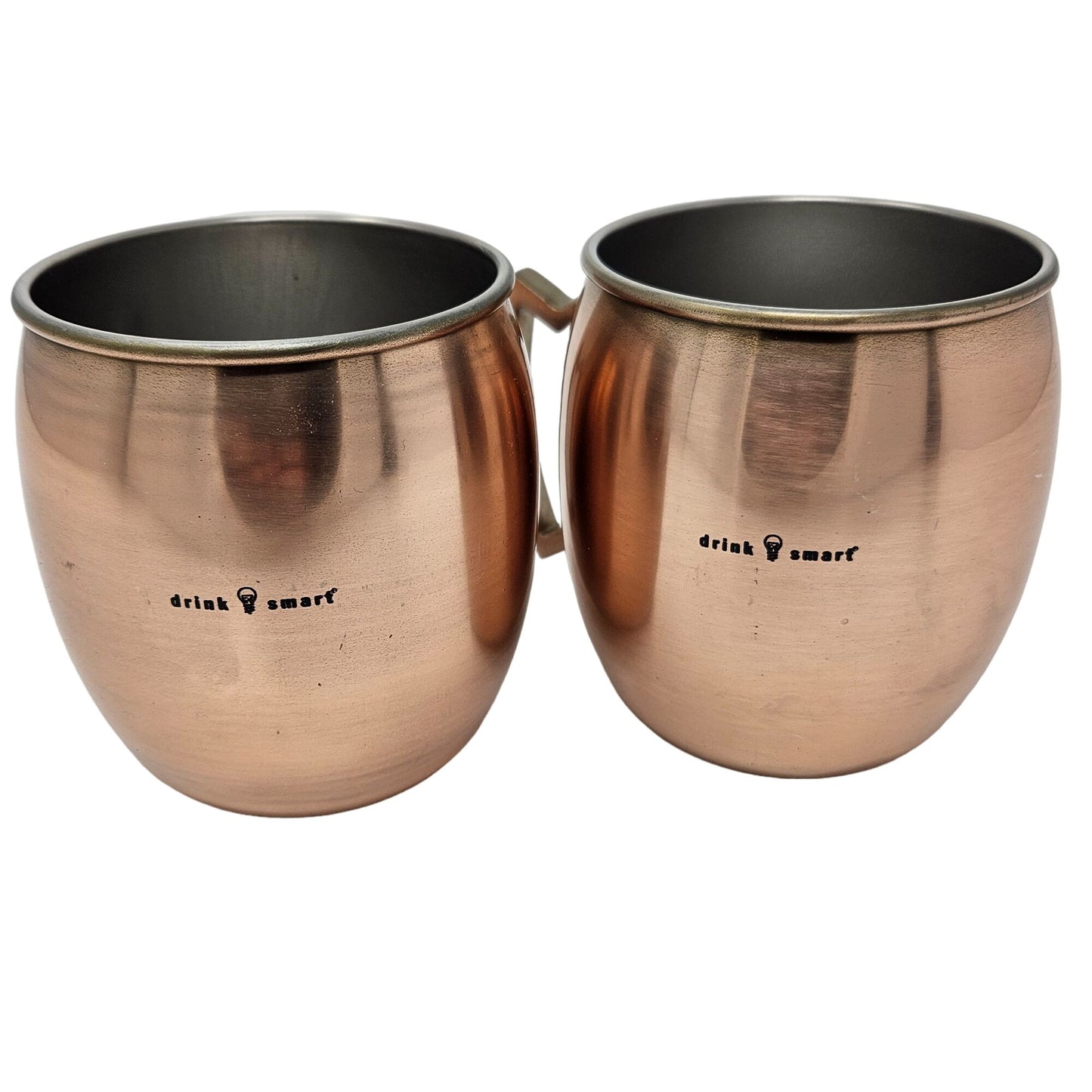 Jim Beam Moscow Mule Mug Copper Metal Mugs Handles Drink Smart Set of 2 NWB
