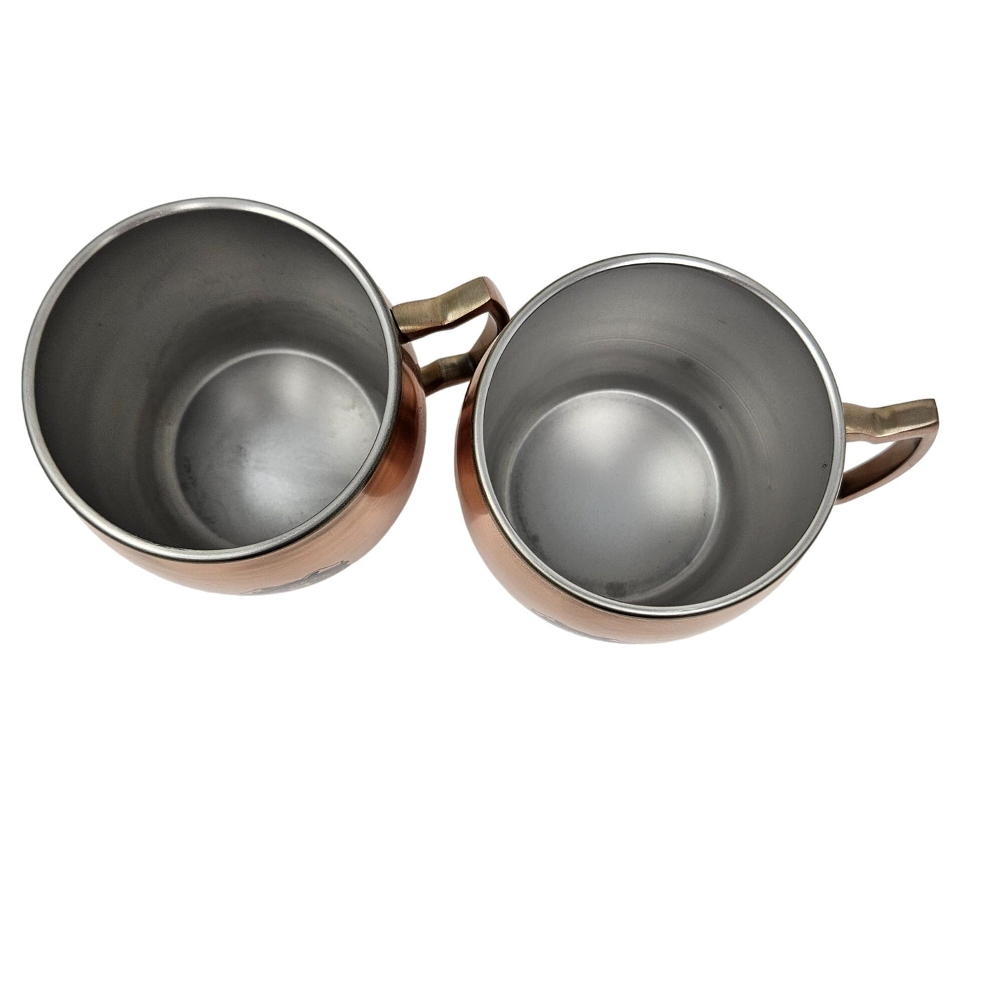 Jim Beam Moscow Mule Mug Copper Metal Mugs Handles Drink Smart Set of 2 NWB