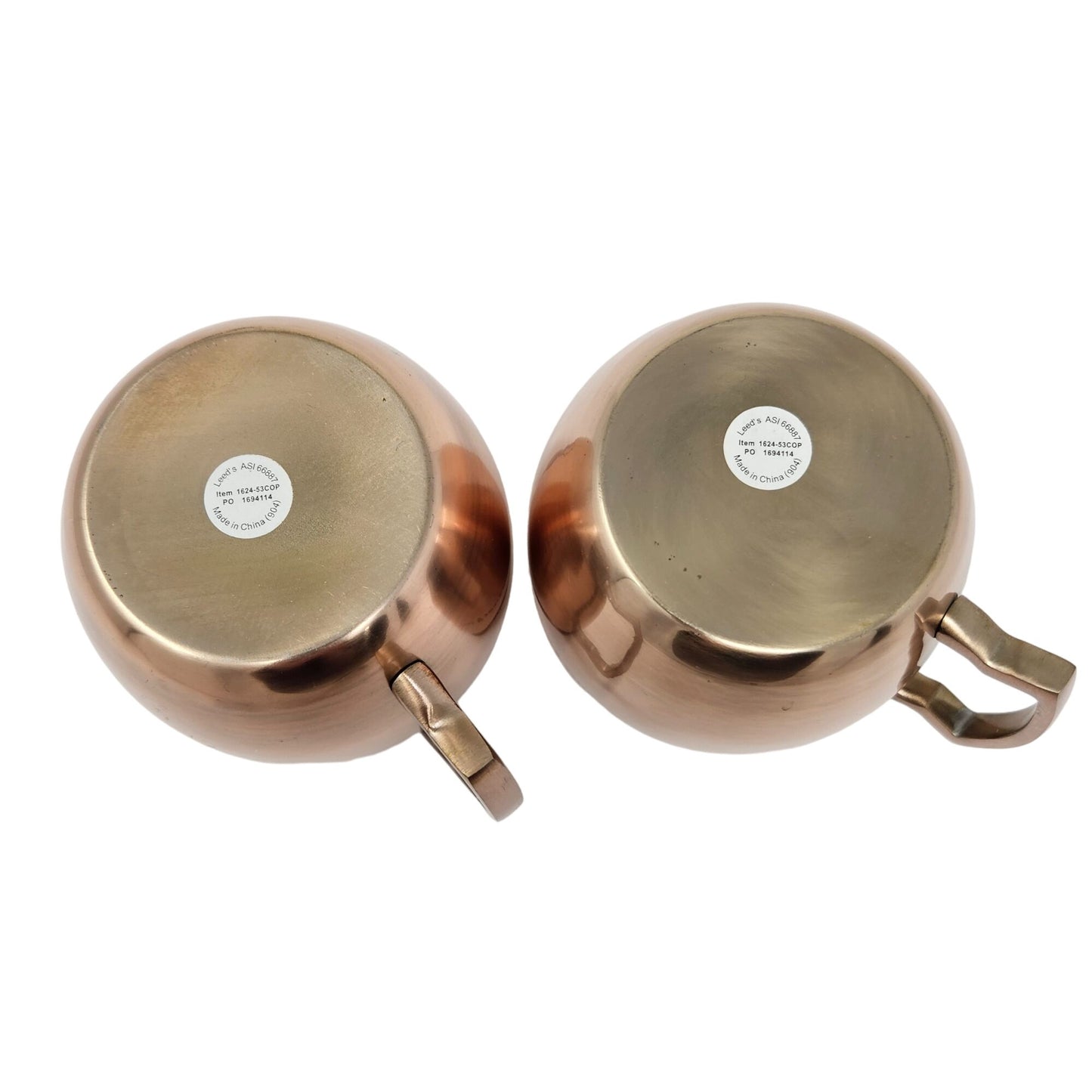 Jim Beam Moscow Mule Mug Copper Metal Mugs Handles Drink Smart Set of 2 NWB