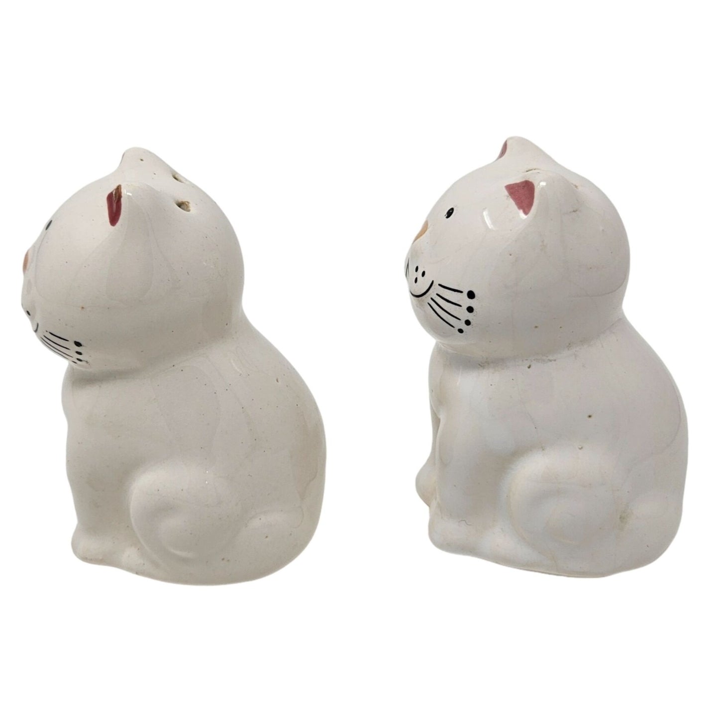 Vintage White Cat Salt And Pepper Shaker Dinnerware Home Goods Made in Brazil