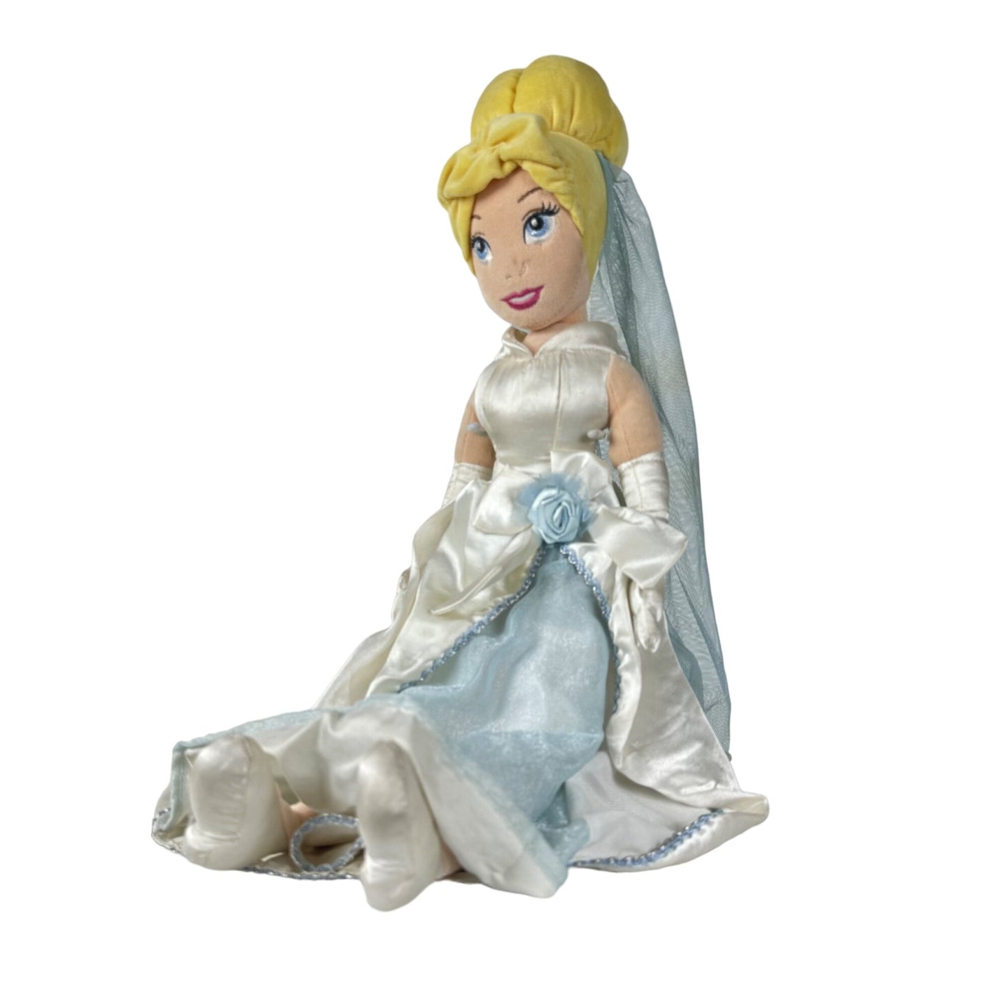 Disney Store 22" Cinderella Bride Plush Doll Princess Girls Stuffed Toy Wedding