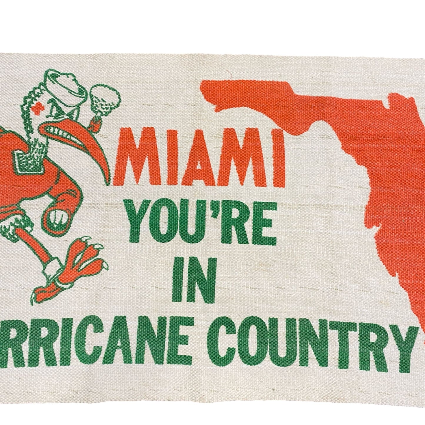 Vintage Miami Hurricanes Woven Rug