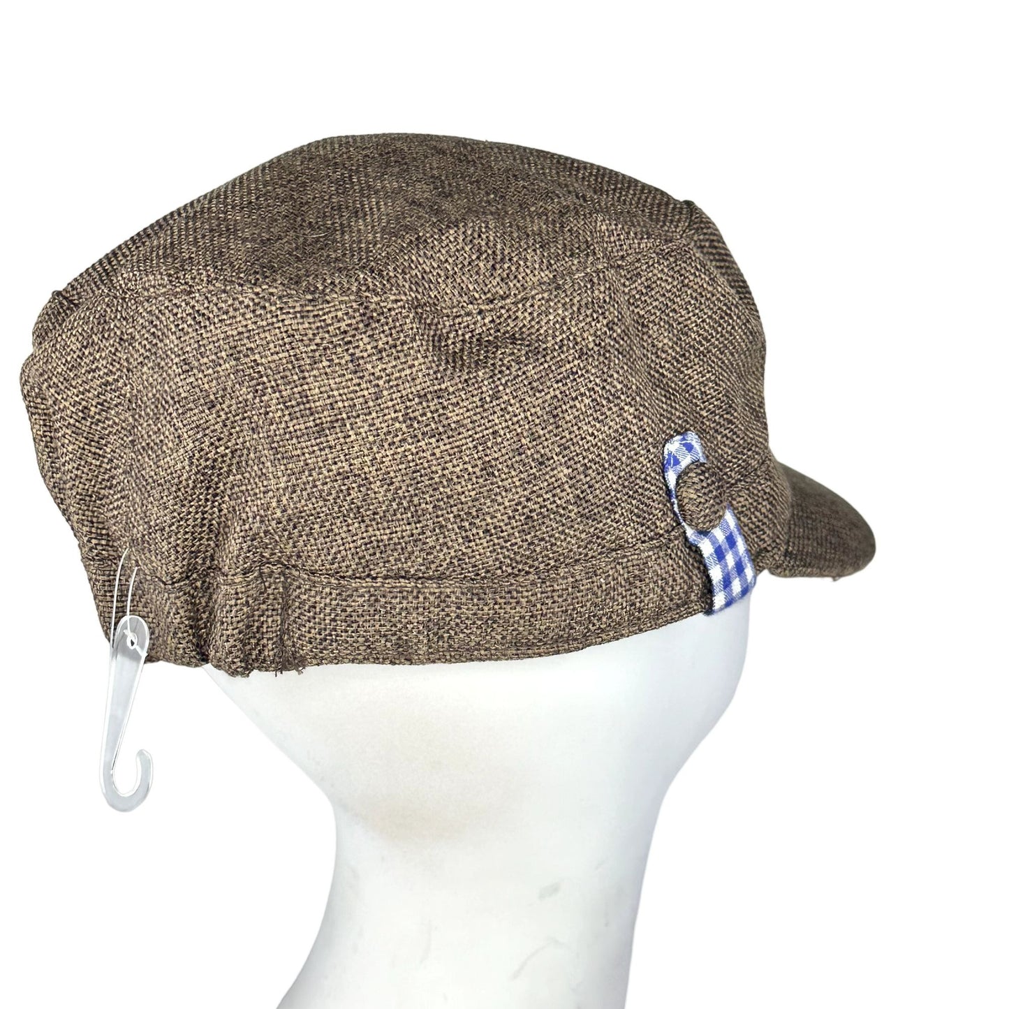 Ladies Cadet Hat Military Conductors Hat Soft Cap Womens Brown Short Bill