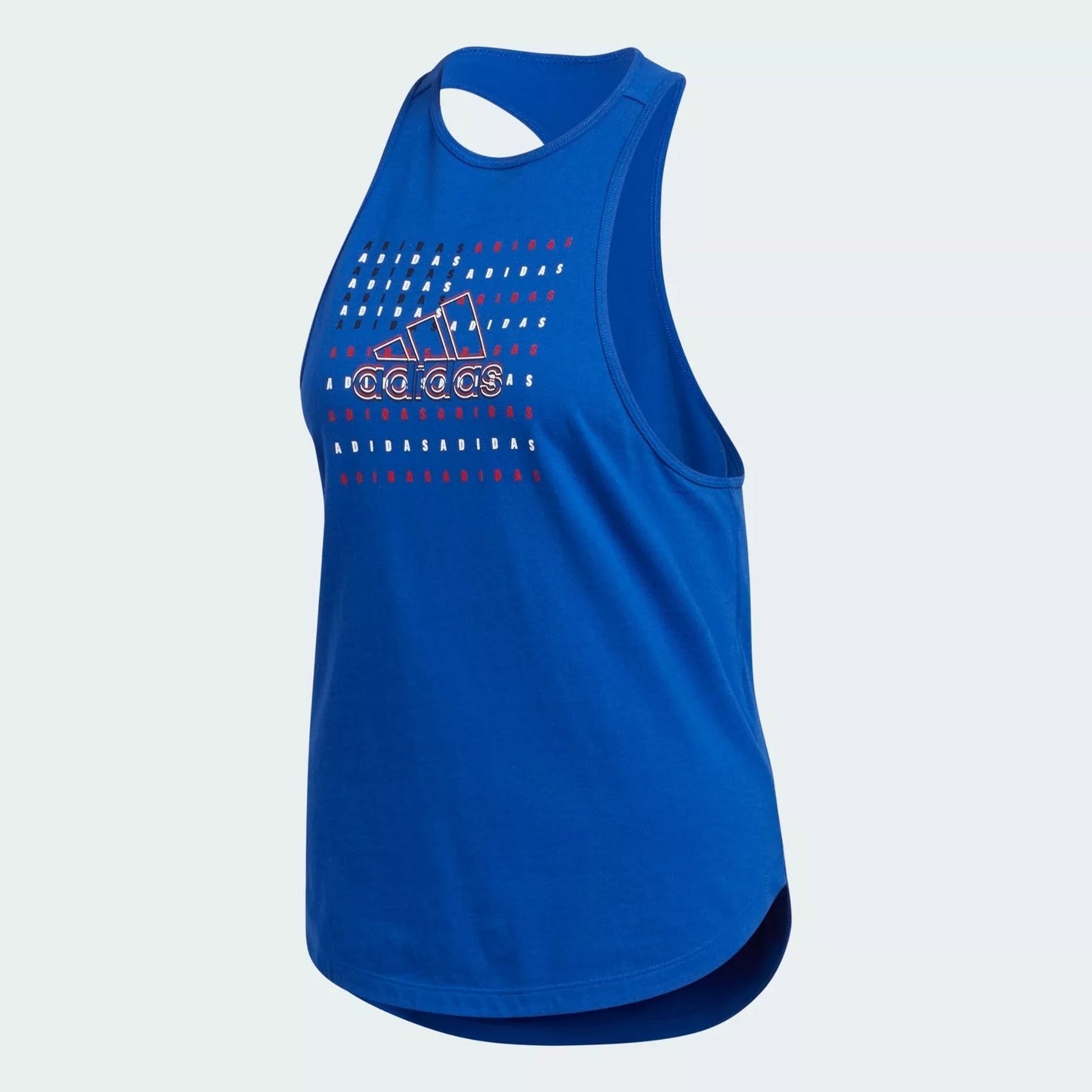 Adidas Womens M Blue Americana Tank Top Racerback Athleisure Sleeveless GN7260