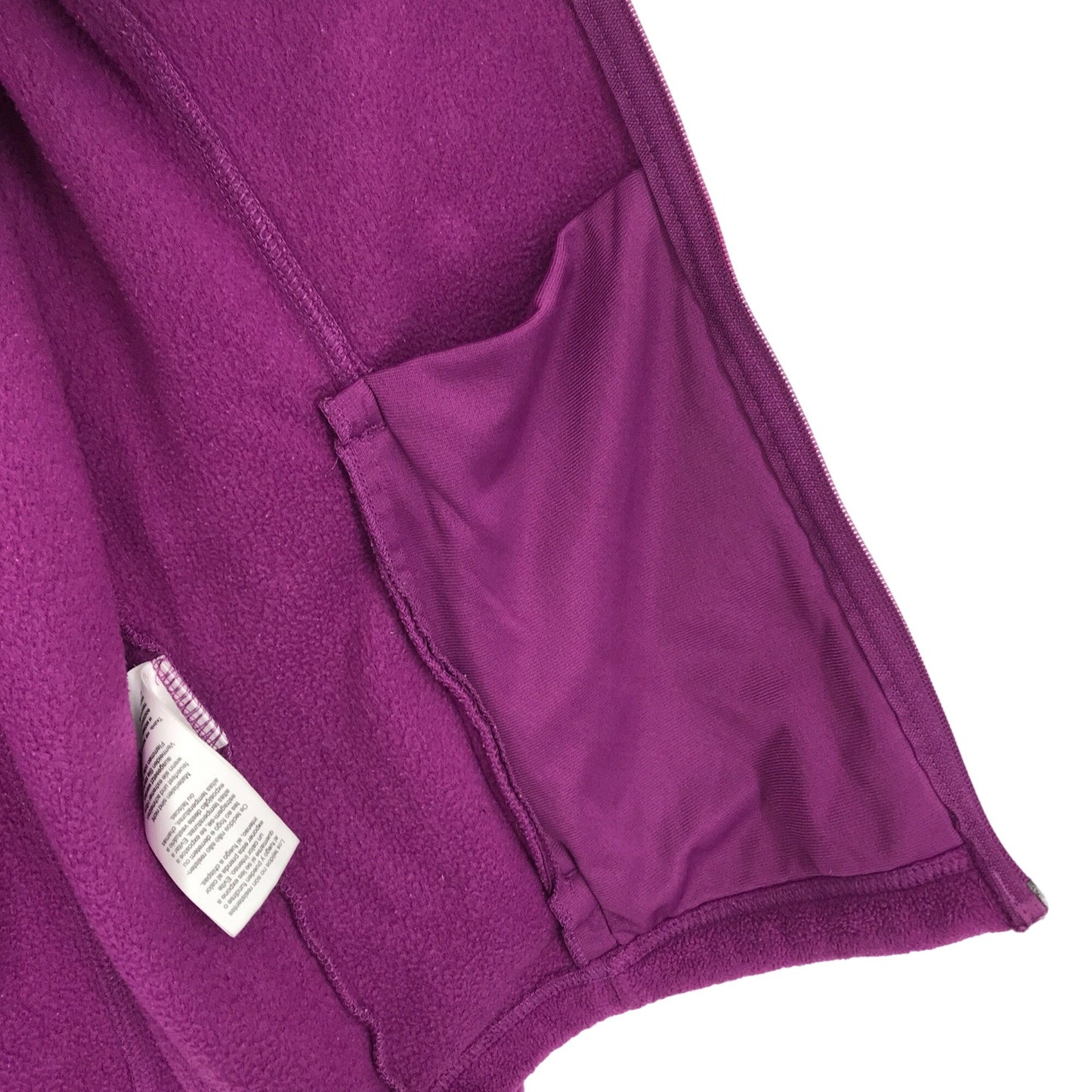 Columbia Womens L Full Zip Up Fleece Jacket Purple Mock Neck Long Sleeves Winter