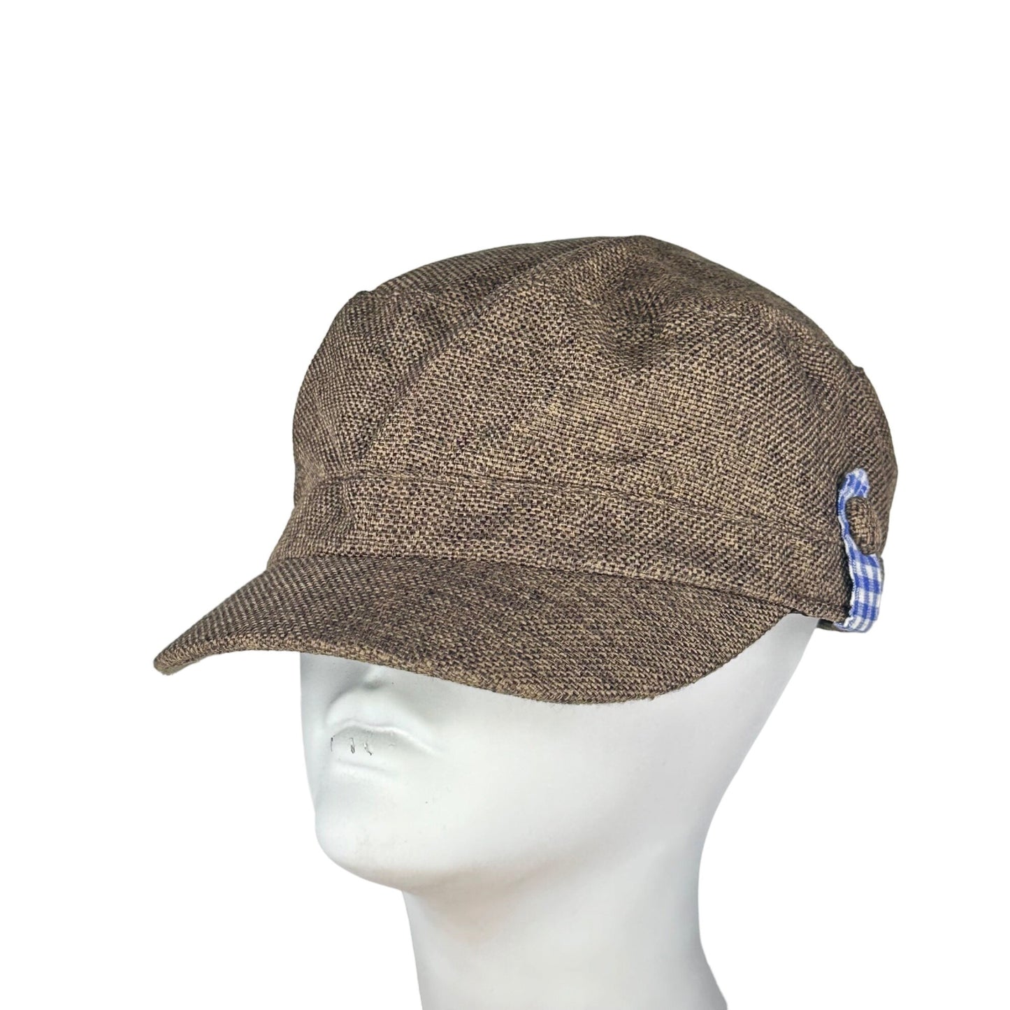 Ladies Cadet Hat Military Conductors Hat Soft Cap Womens Brown Short Bill