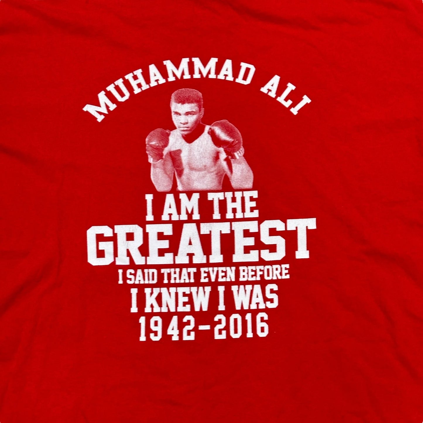 Muhammad Ali TShirt 3XL GOAT I Am the Greatest Red Boxing Sports Urban Casual