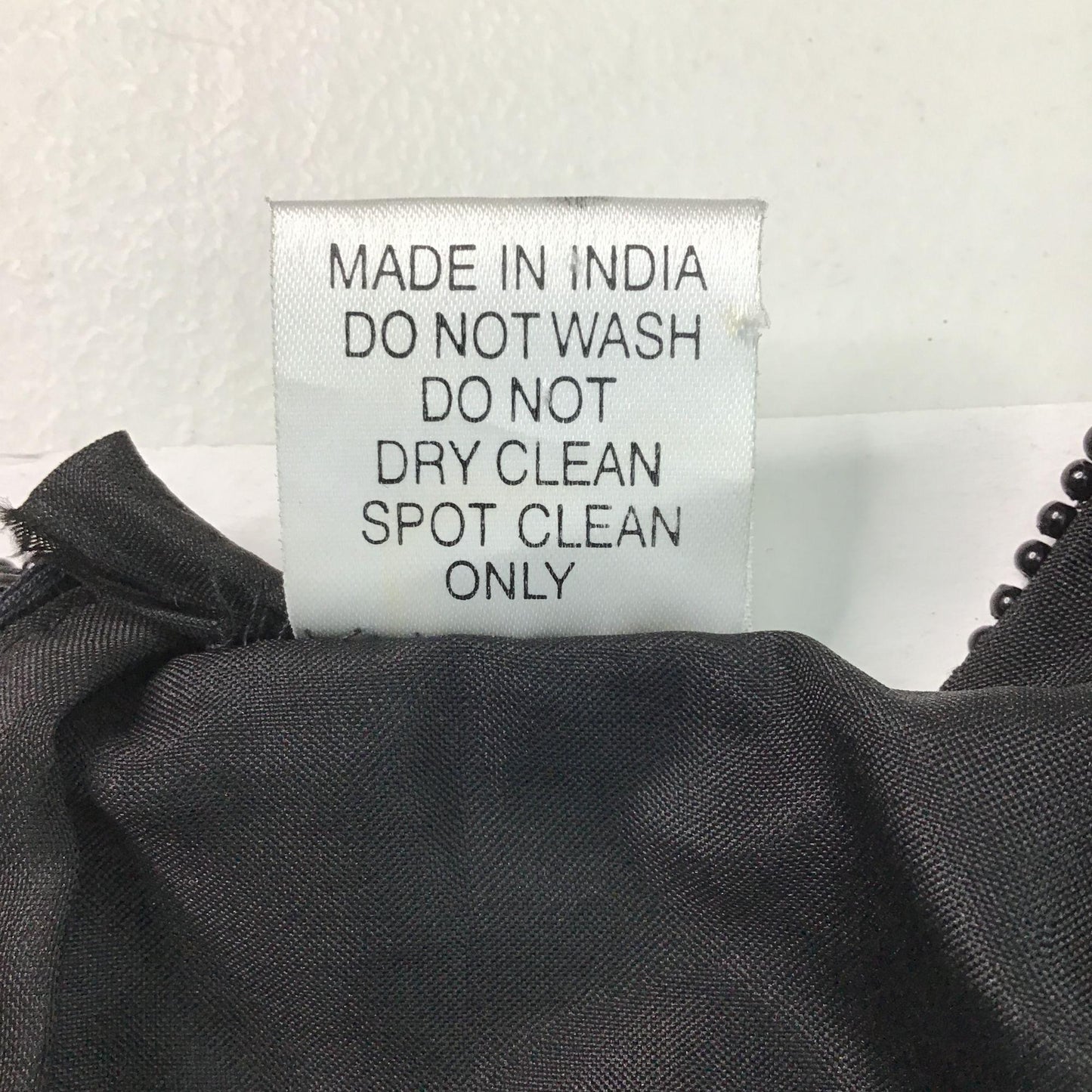 Vtg Night Vogue Silk Beaded Dress Black Lined Zipper Evening Wear Cocktail Large