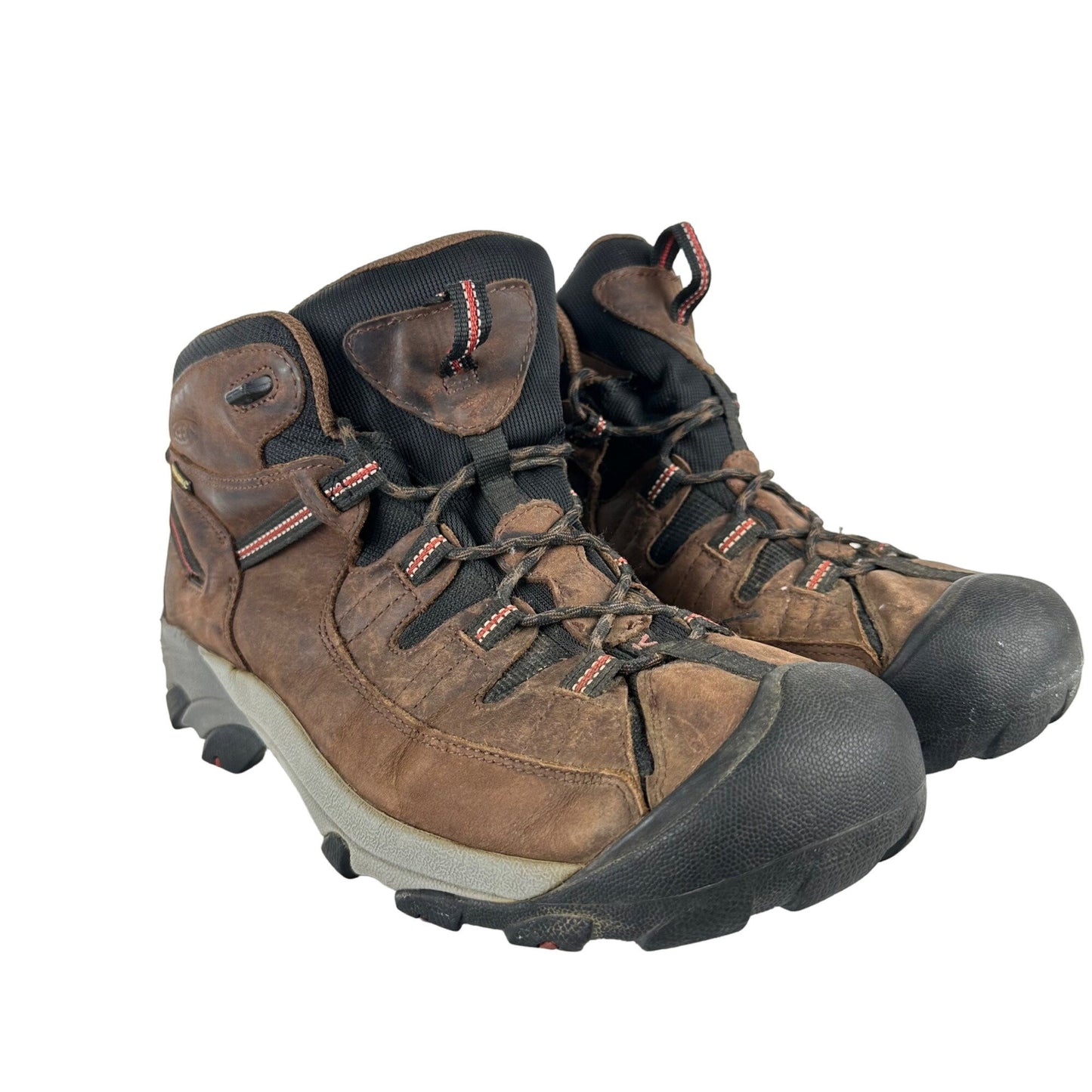 Keen Mens 14 Targhee II Mid Waterproof Hiking Boot Brown Leather High Traction