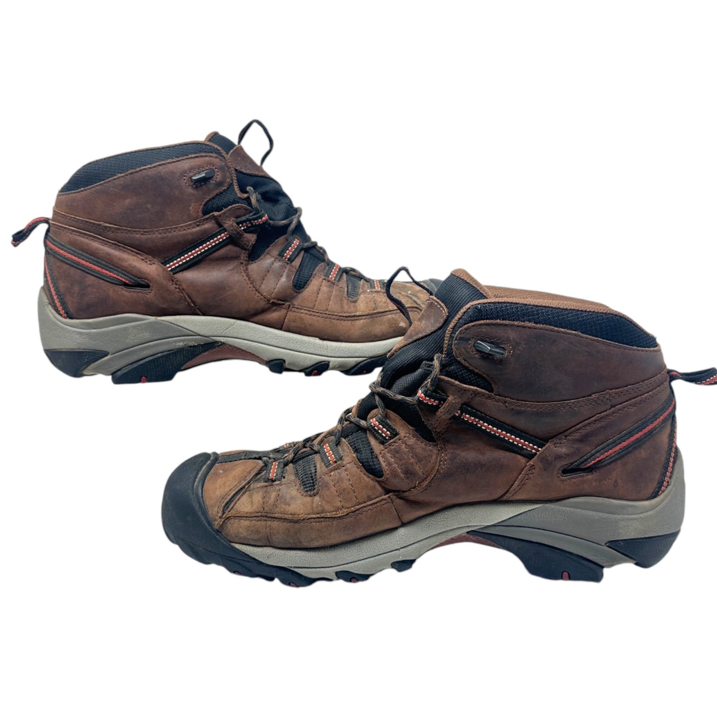 Keen Mens 14 Targhee II Mid Waterproof Hiking Boot Brown Leather High Traction