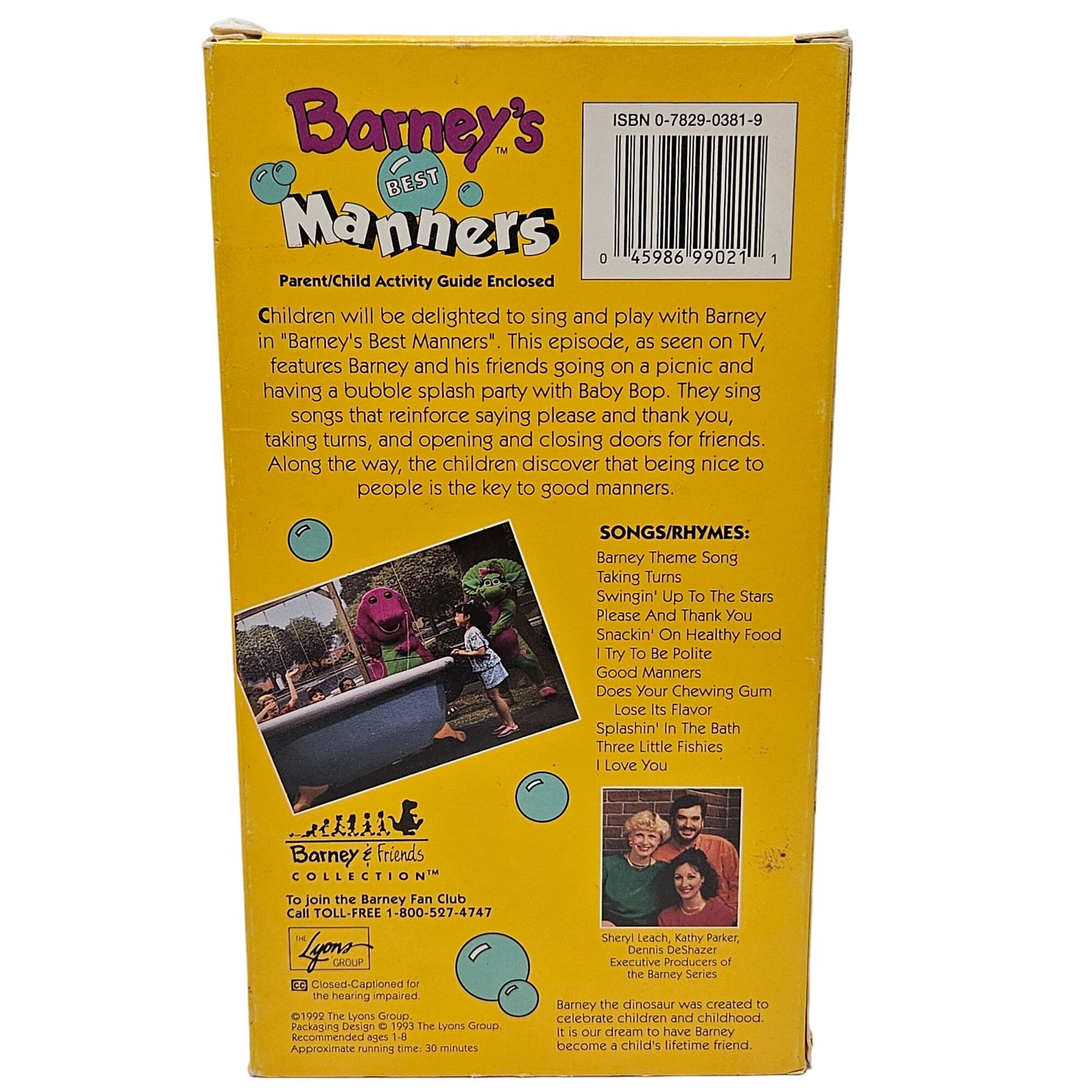 Barney Home Videos VHS Tapes Set of 9 Sing Along Musical Manners Kids TV Show