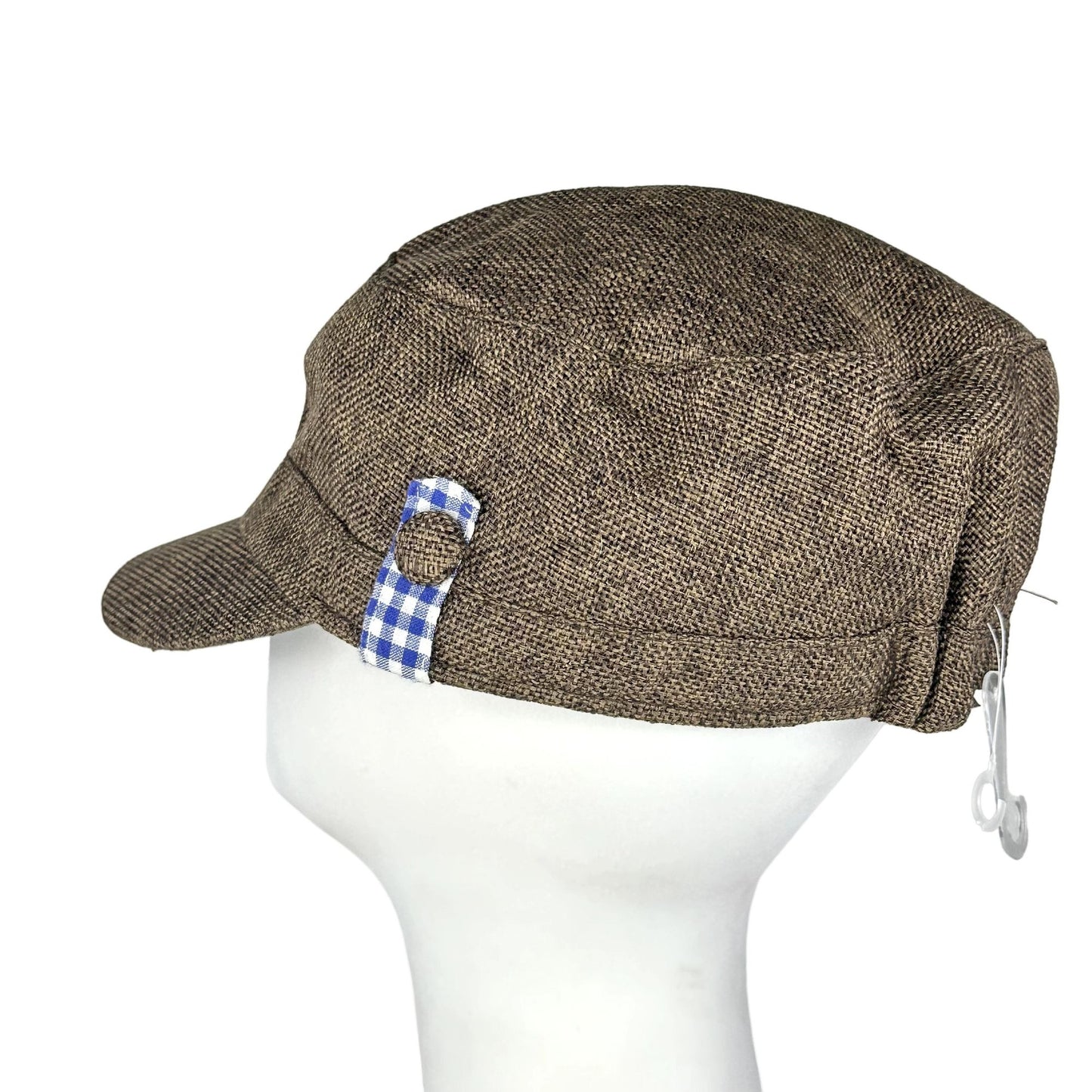 Ladies Cadet Hat Military Conductors Hat Soft Cap Womens Brown Short Bill