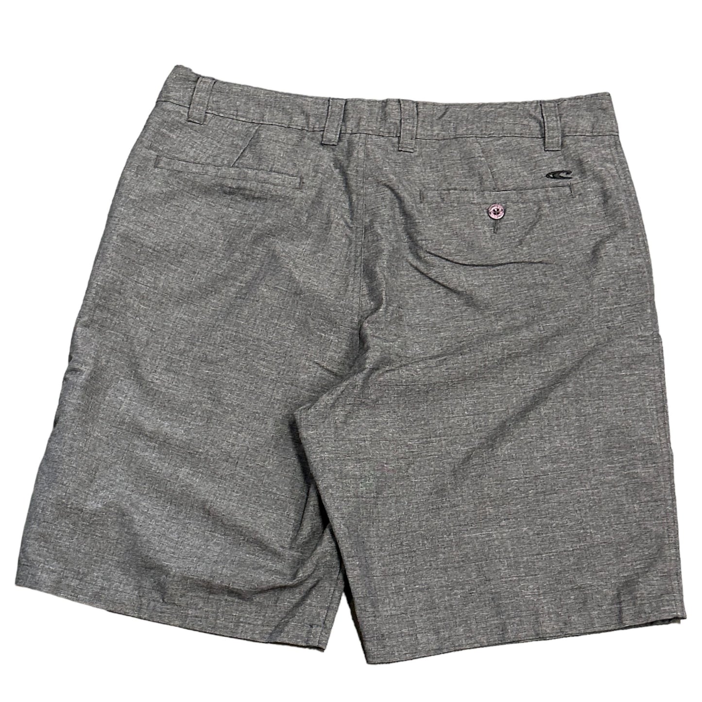 O'Neill Mens 34 Shorts Chino Gray Walk Shorts Skater Dadcore Flat Front Pockets