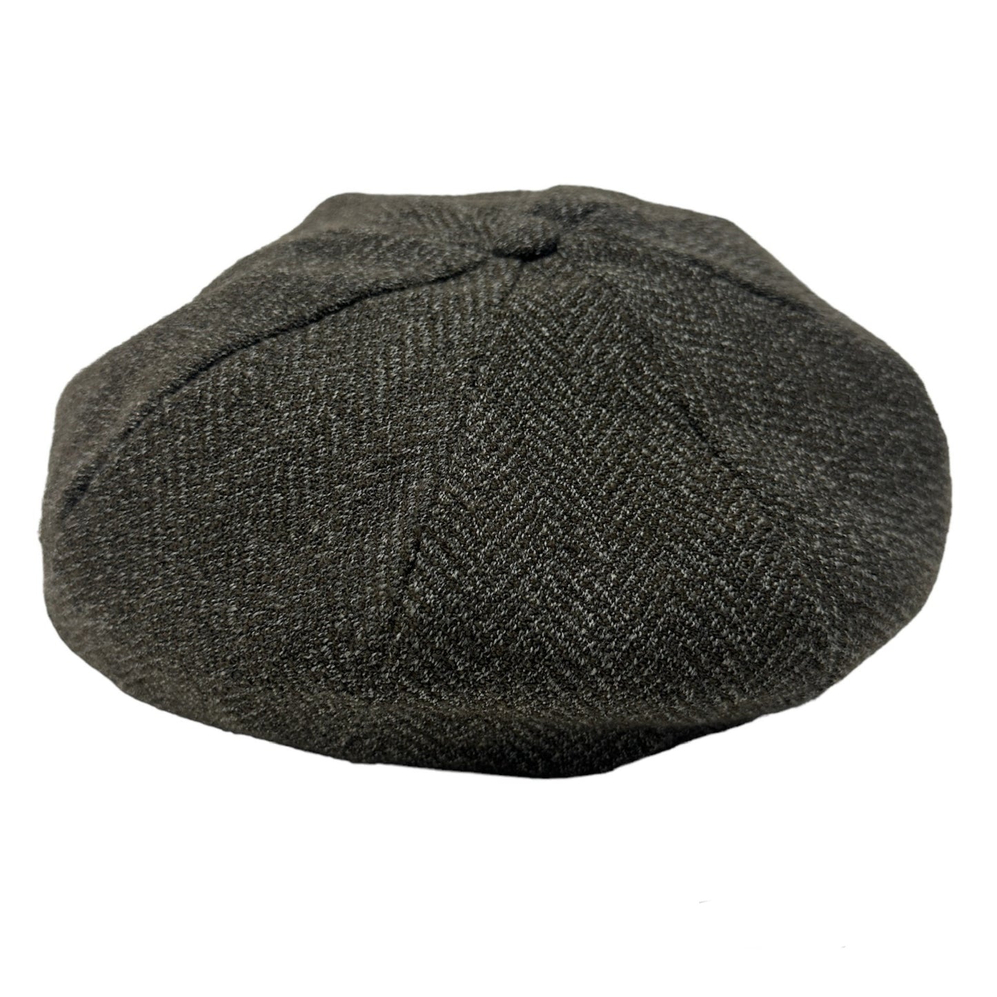 Vintage Crown Cap Signature L Brown Grey Tweed Newsboy Flatcap Hat Cap Cadet