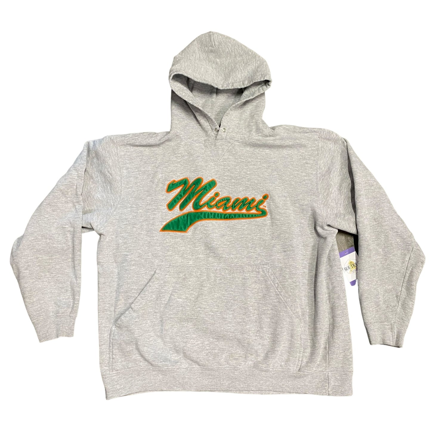 Team Edition Apparel Mens XL Miami Dolphins Gray Pullover Hoodie Sweatshirt NFL