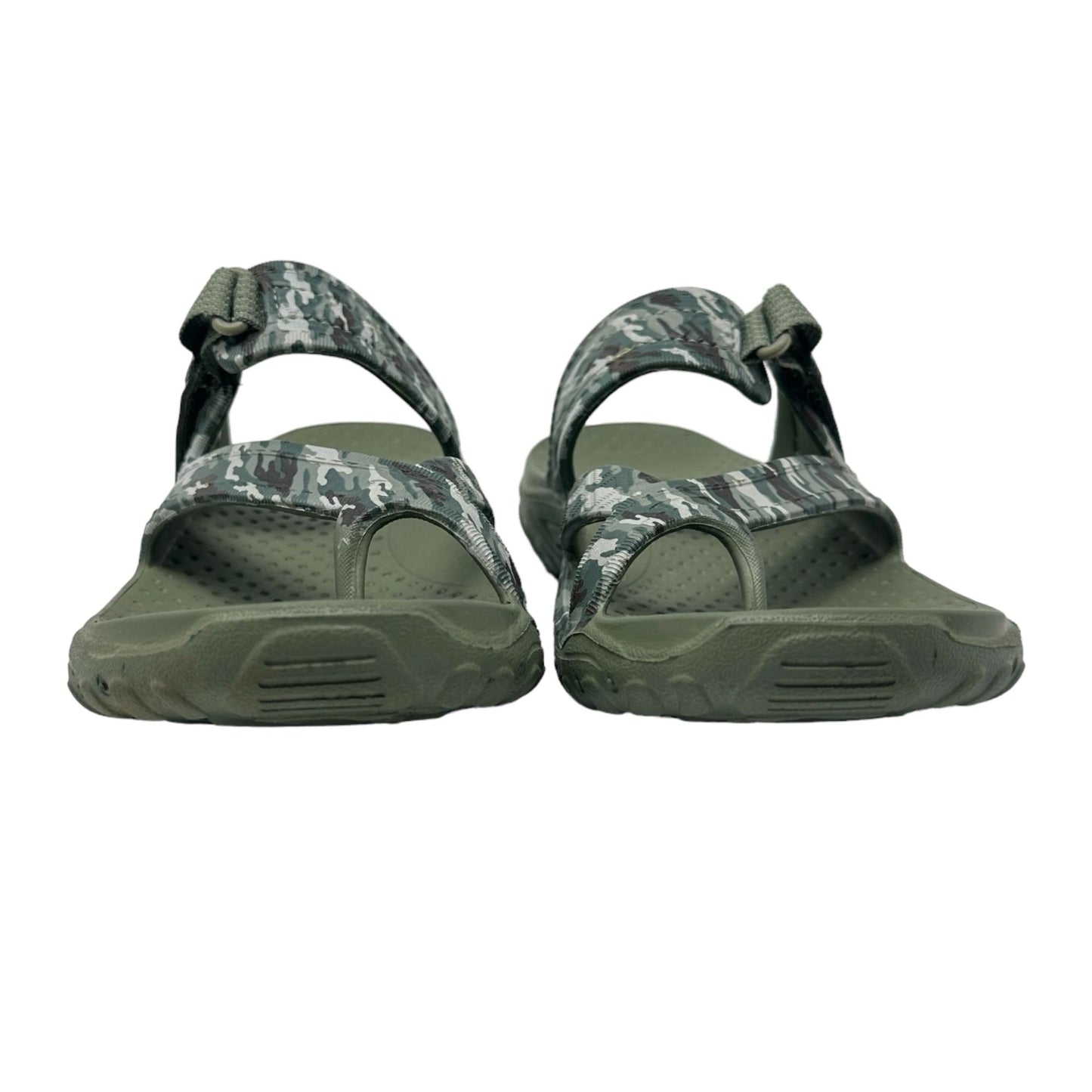 Skechers Womens 6 Foamie Reggae Camouflage Green Slip On Sandals Shoes Open Toe