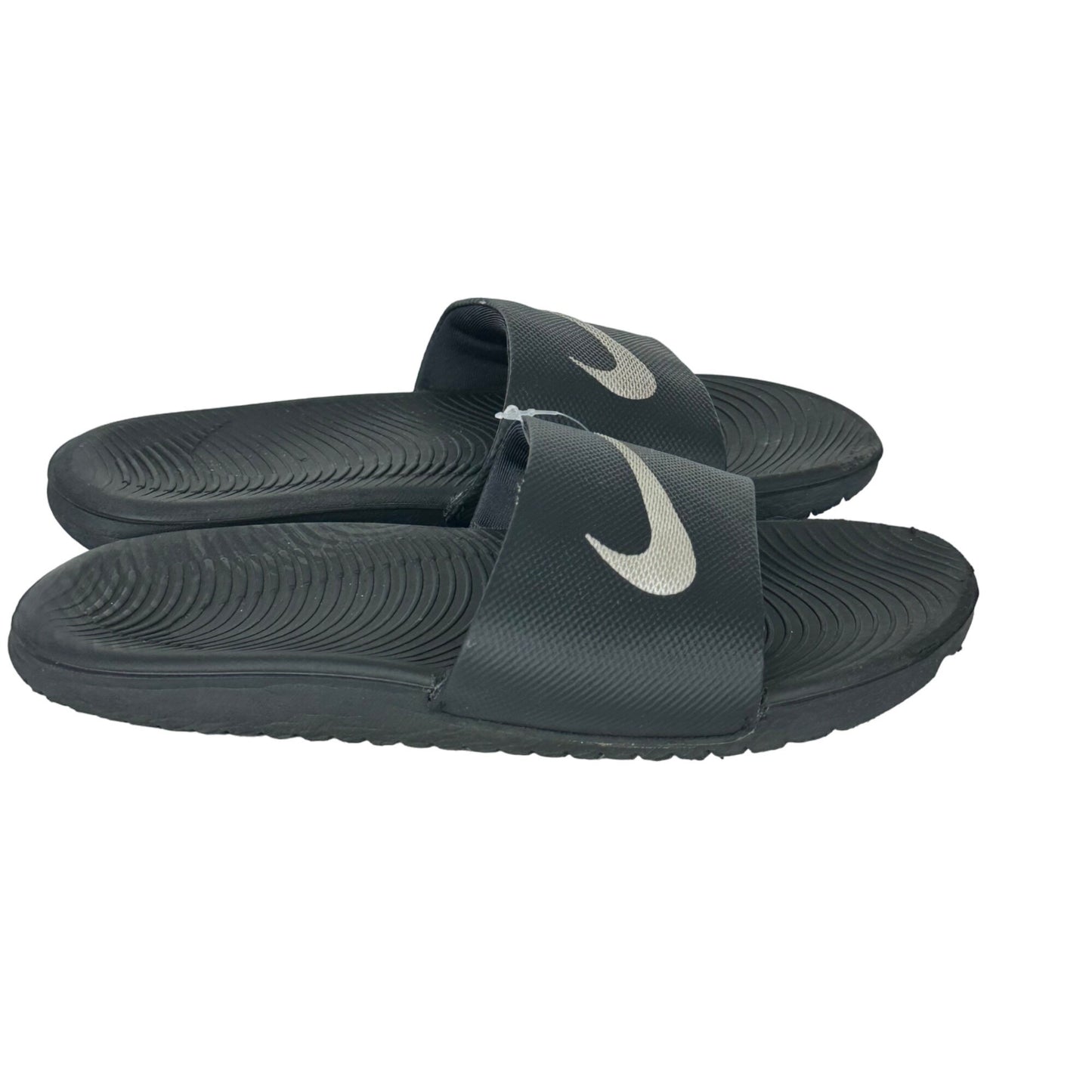 Nike 3Y Youth Size 3 Black Sliders Slip-On Shoes Slide-On Sandals Swoosh Logo