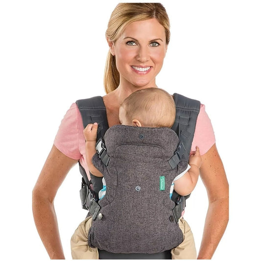 Infantino Flip Advanced 4-in-1 Baby Carrier Ergonomic Convertible Face-in Gray