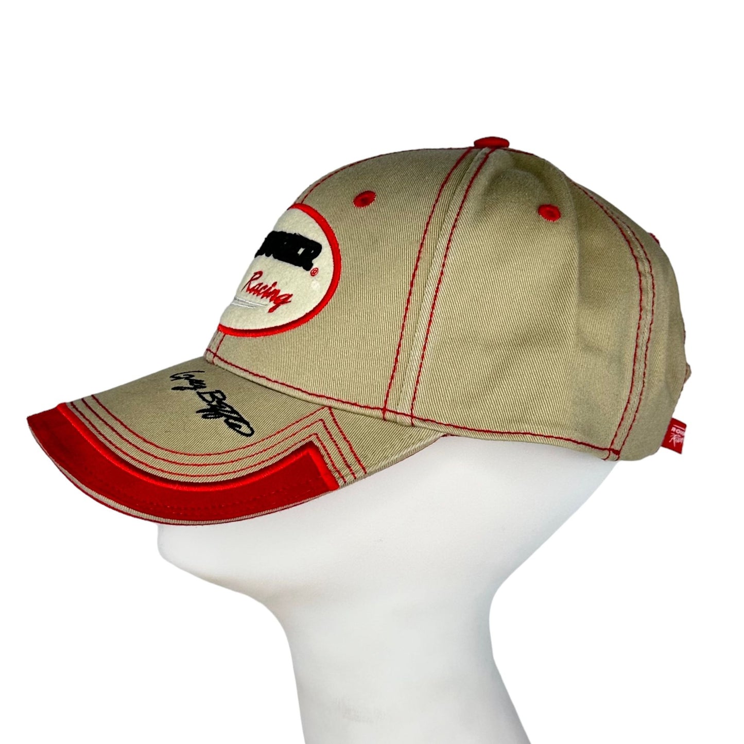 Team Caliber Greg Biffle #16 Grainger Racing Adjustable Baseball Cap Hat Tan Red