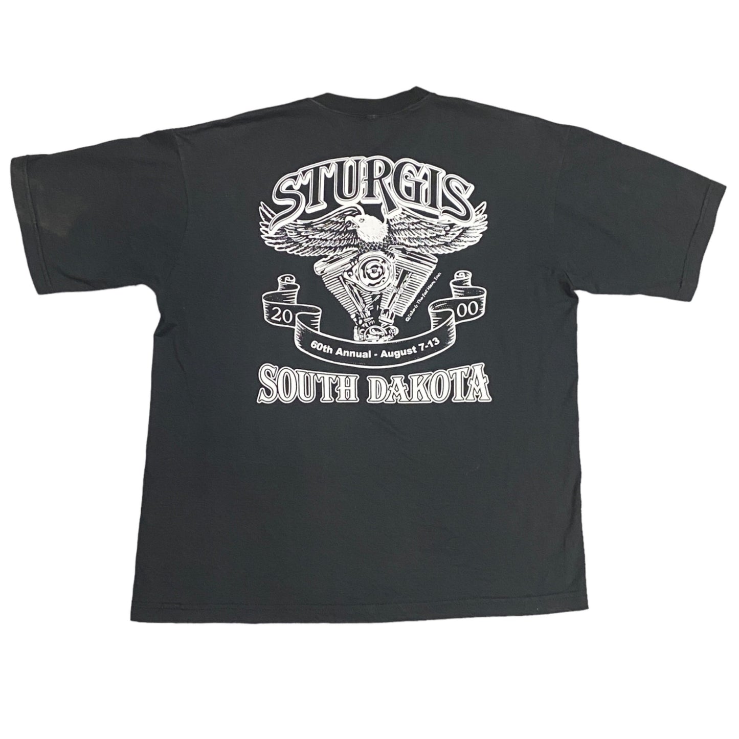 Y2K Vintage XXL Sturgis South Dakota 2000 60th Annual Bike Rally Week TShirt