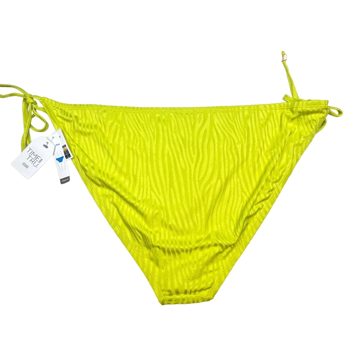 NWT Time and Tru 3XL Lime Green Bikini Low Rise Bottoms Underwire Swimwear