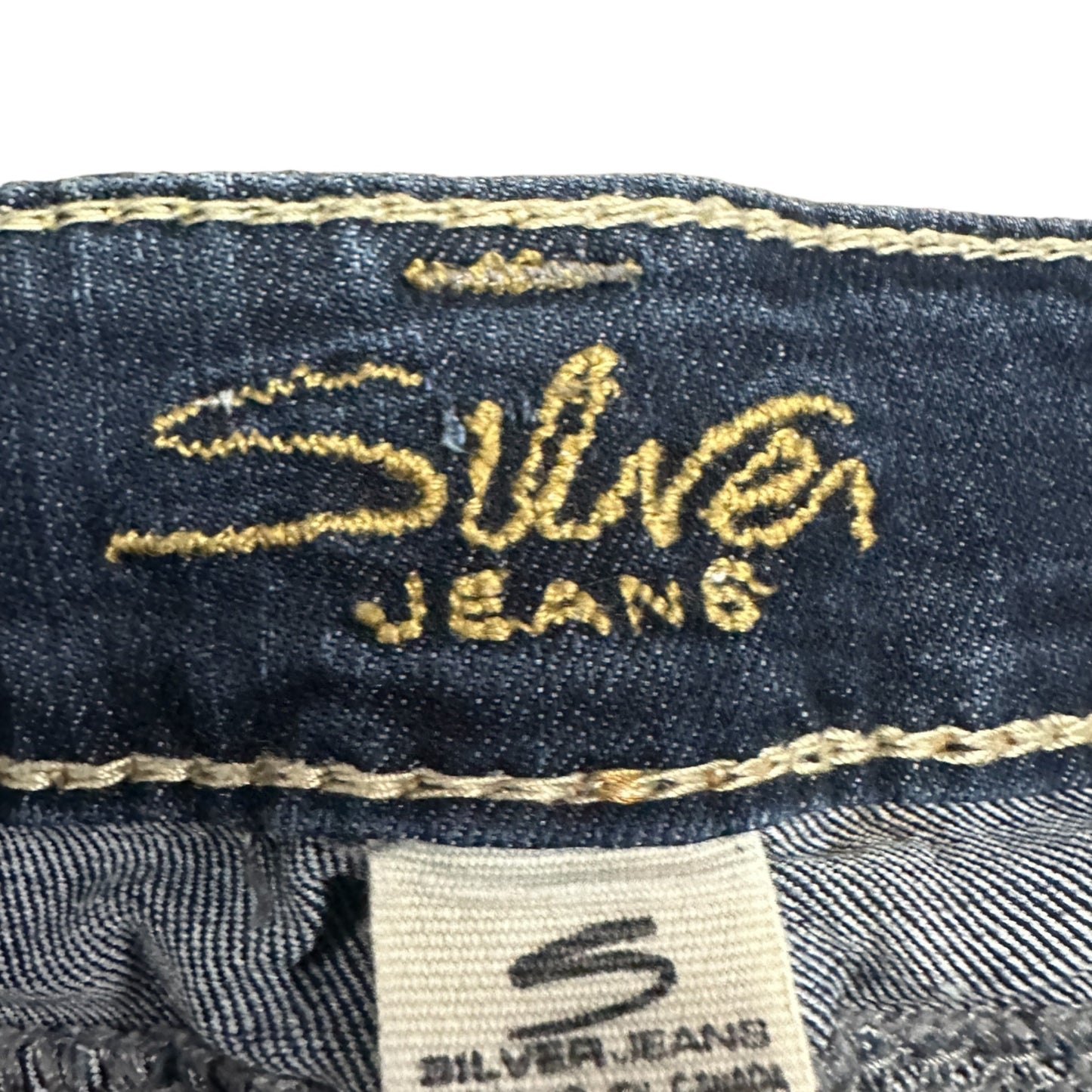 Silver Jeans Womens 32x30 Tuesday 16 1/2 Slim Bootcut Dark Wash Stretch Western