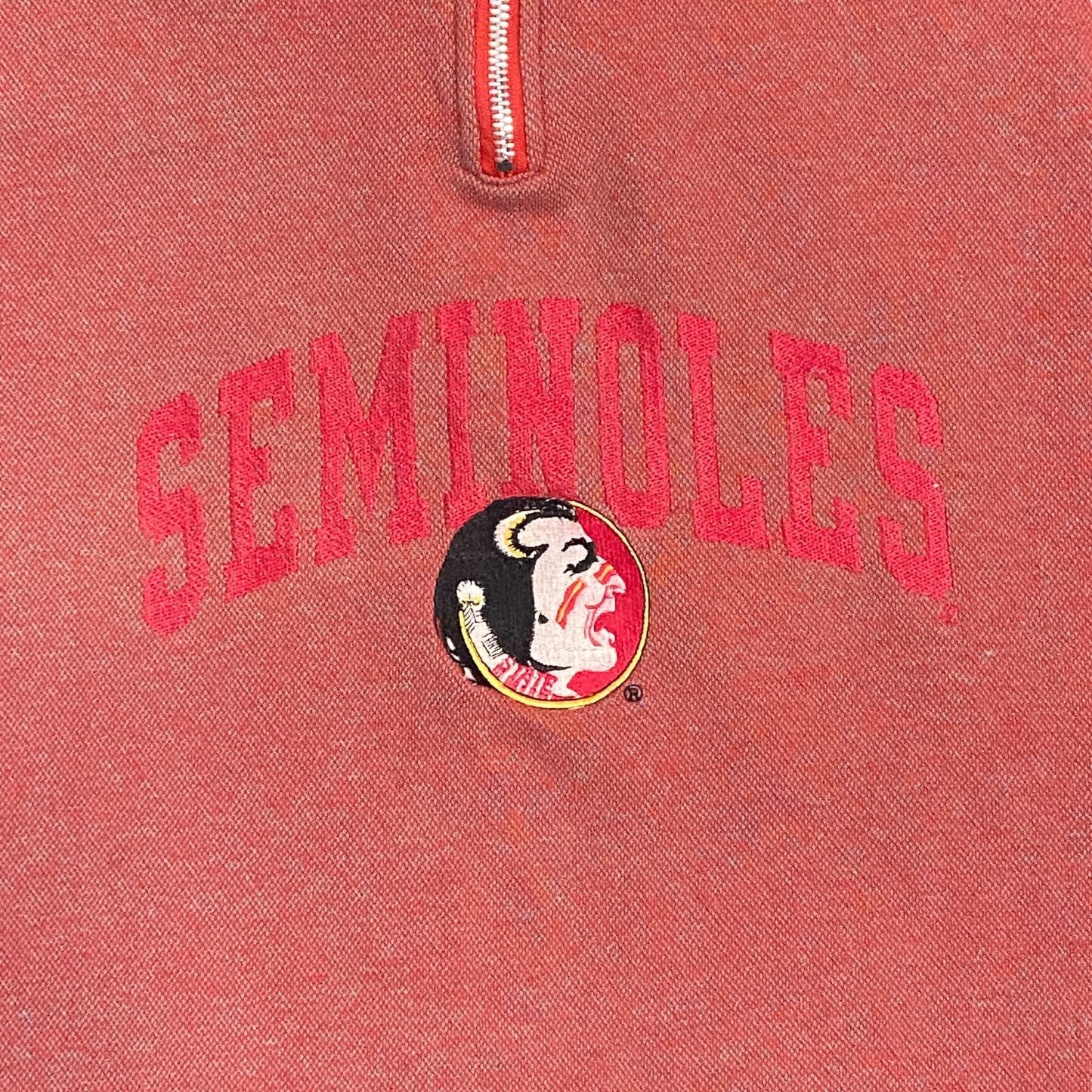 Vintage PRO PLAYER Womens XL Florida State Seminoles Quarter Zip Sweatshirt FSU