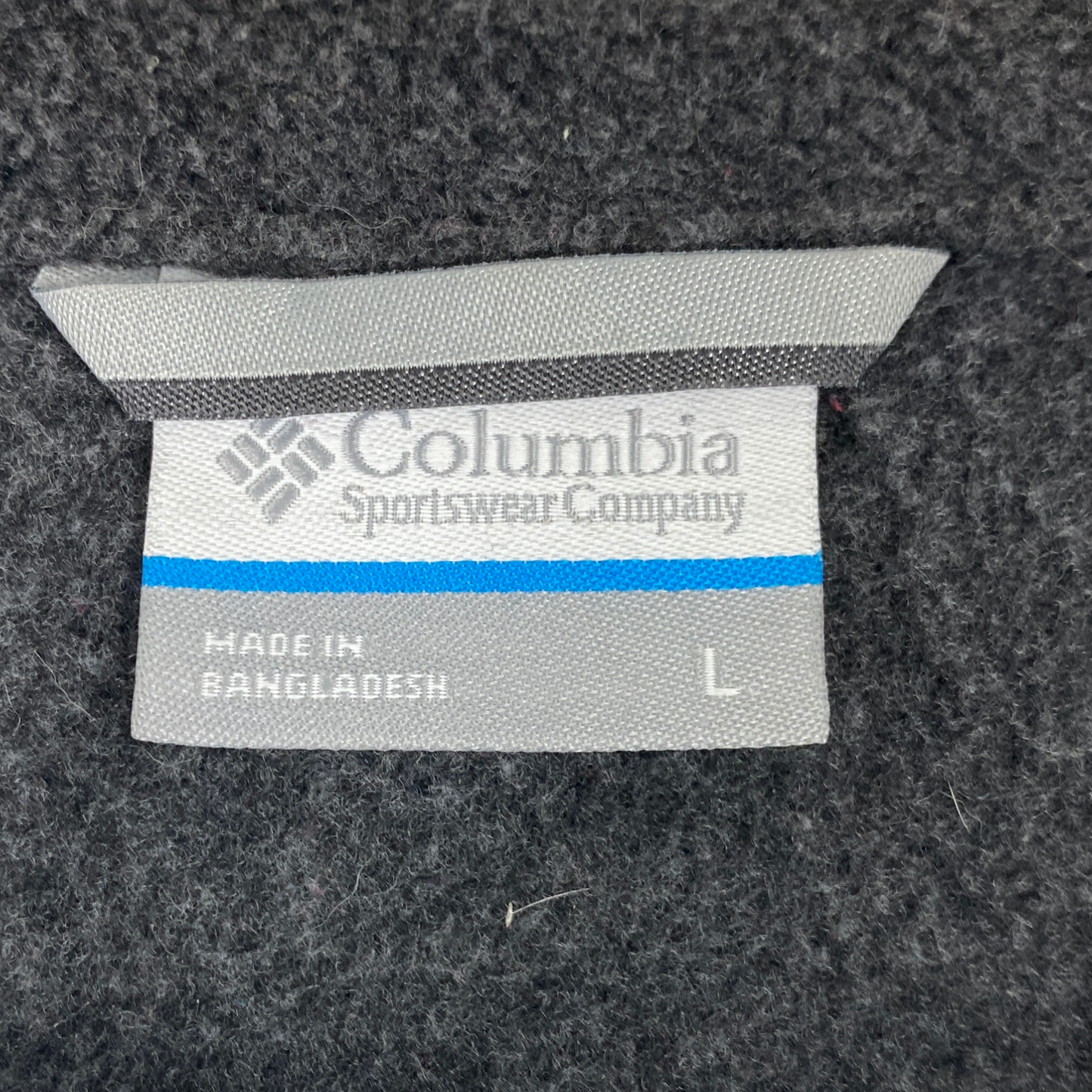 Columbia Fleece Jacket Large Gray Pockets Inside Pocket Zip Front Zipped Pockets