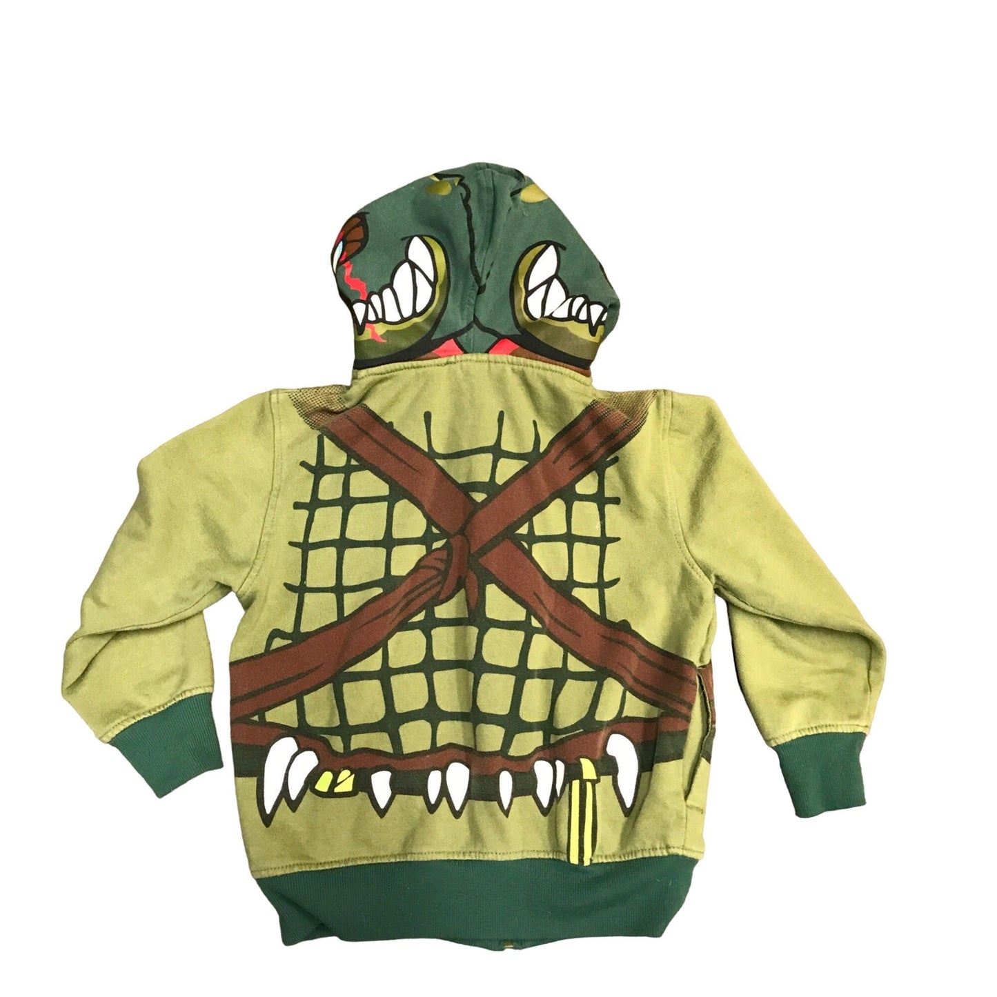 Lego CHIMA Youth Crocodile Green Full Zip Costume Hoodie Jacket Front Pockets