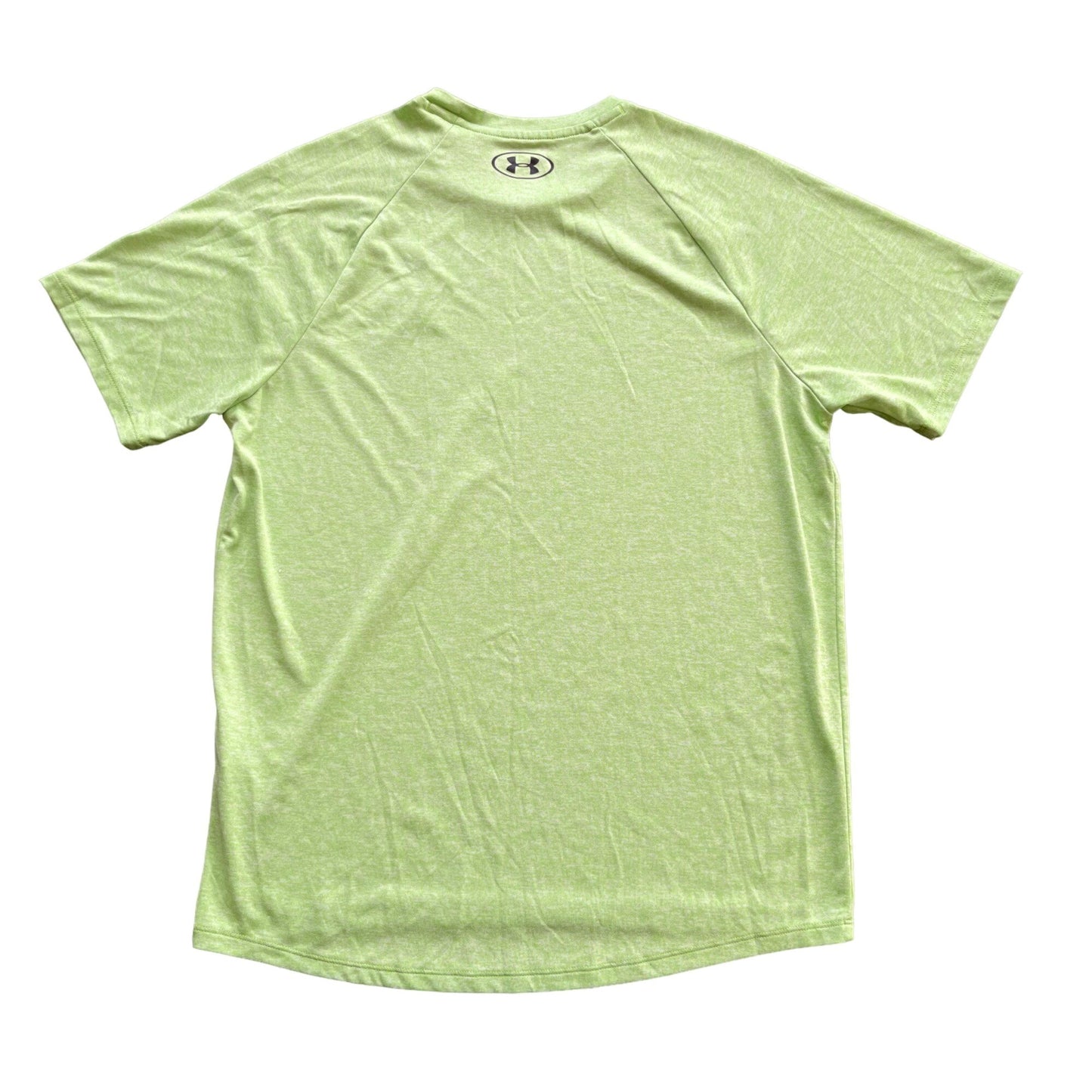 Under Armour M Lime Green Tech Tee Short Sleeve Tshirt Pocket Logo Crew Neck