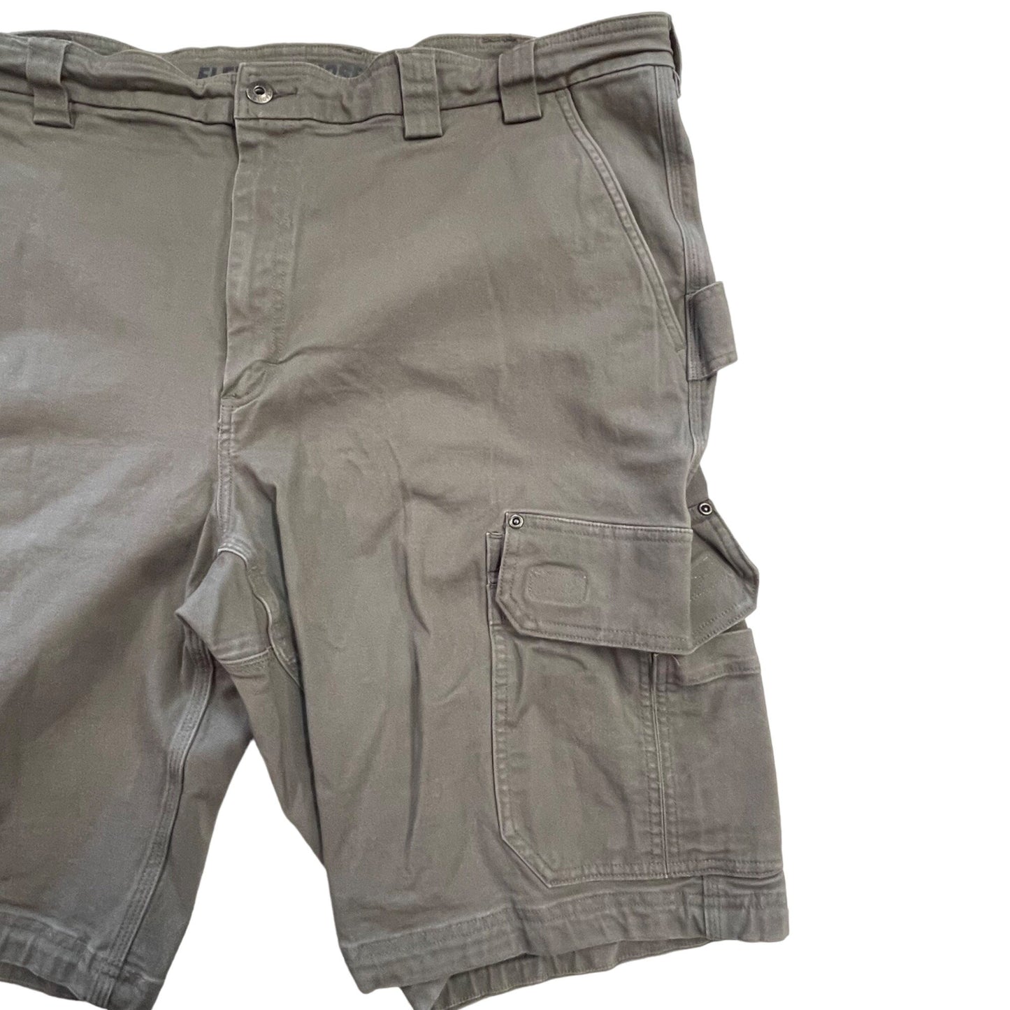 Duluth Trading Co Mens 46 Gray Flex Fire Hose Cargo Shorts Utility Pockets