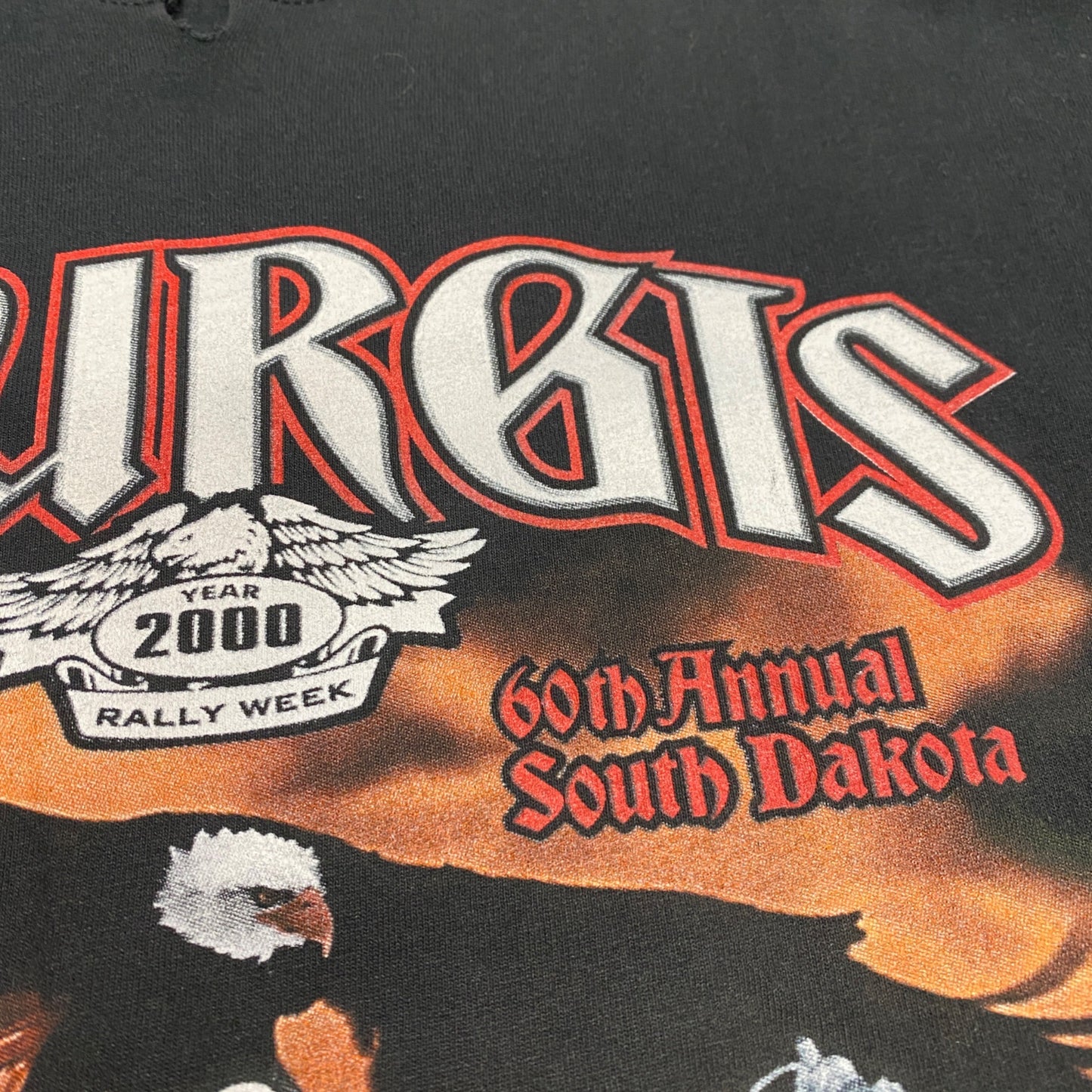 Y2K Vintage XXL Sturgis South Dakota 2000 60th Annual Bike Rally Week TShirt